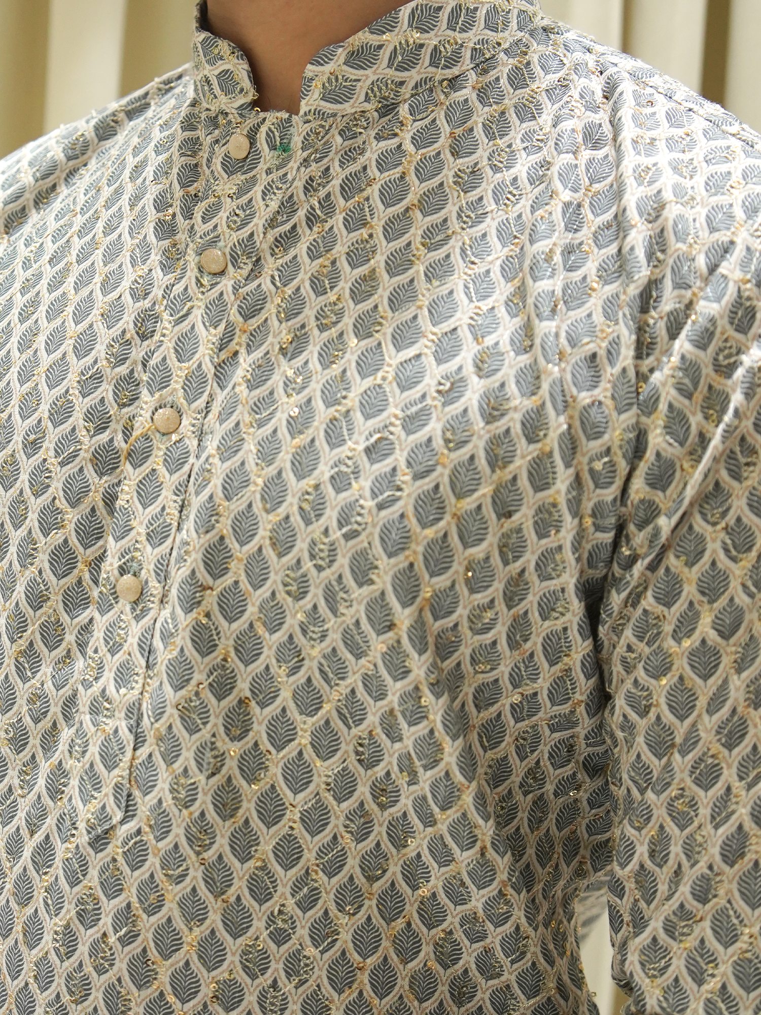 Silver Weave Kurta Set