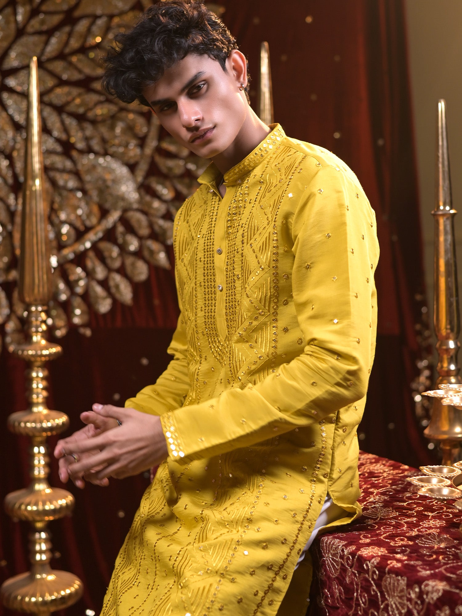 Ankit's Canary Charm Kurta Pajama