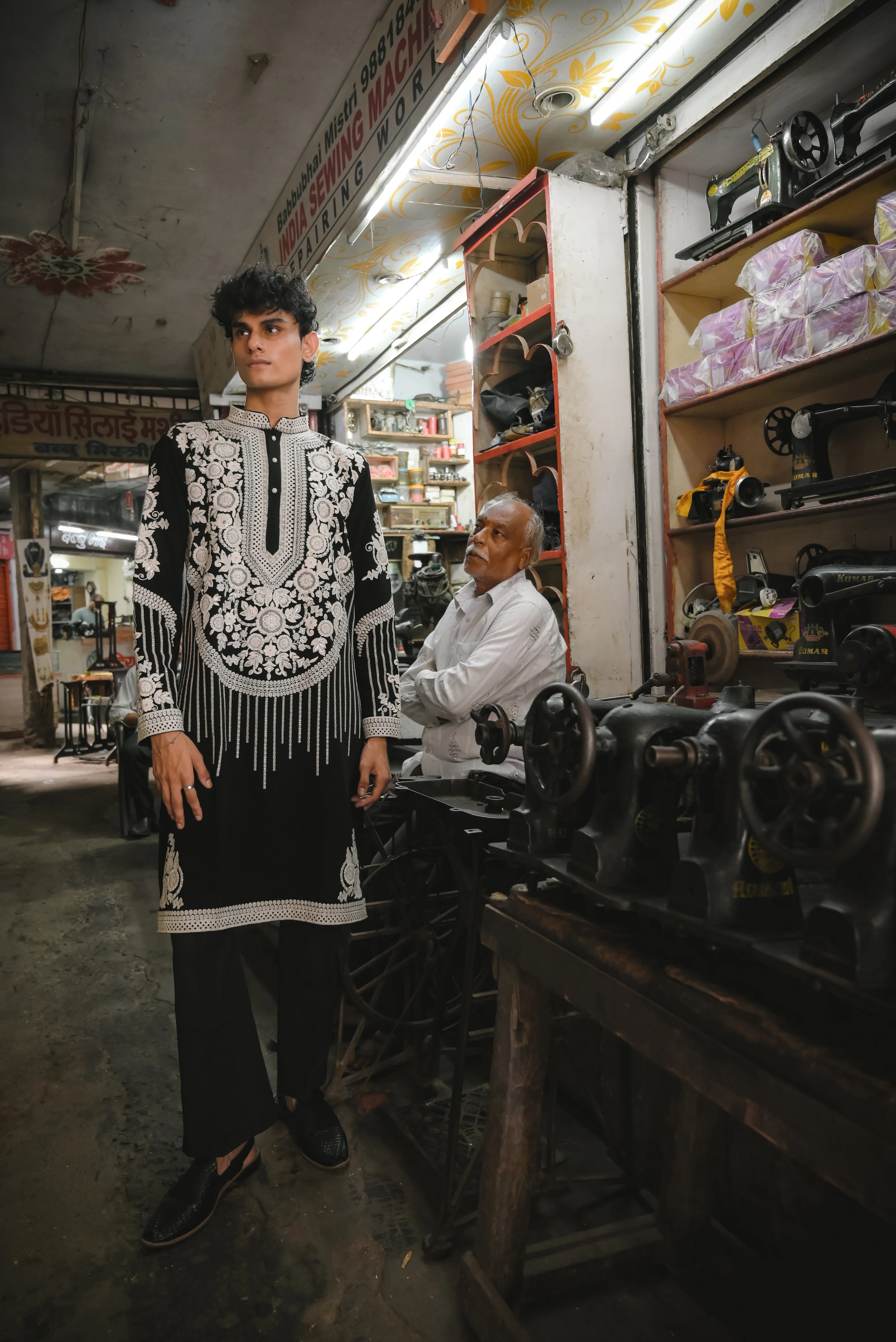 Allure Black Embroidery Kurta Set