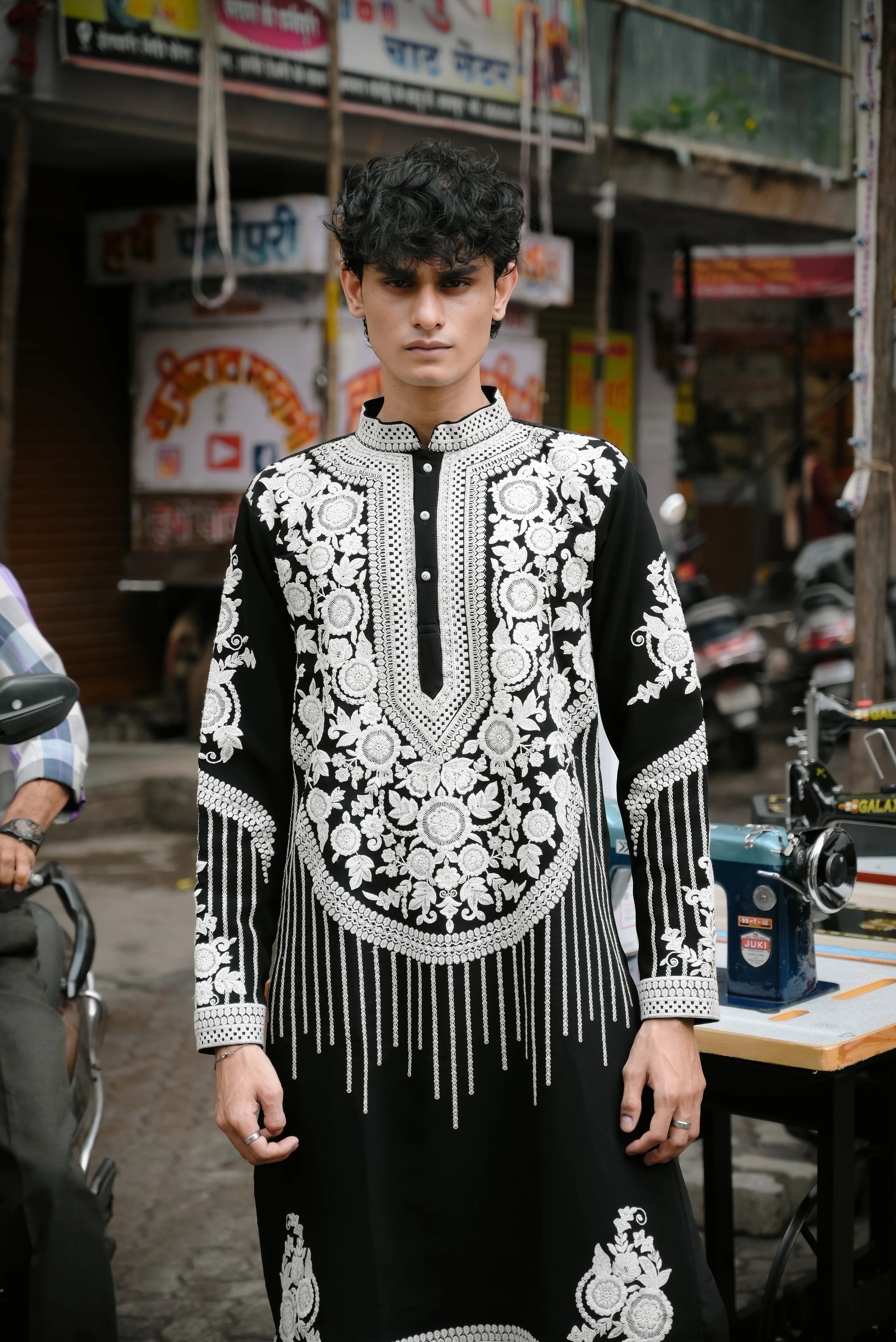 Allure Black Embroidery Kurta Set