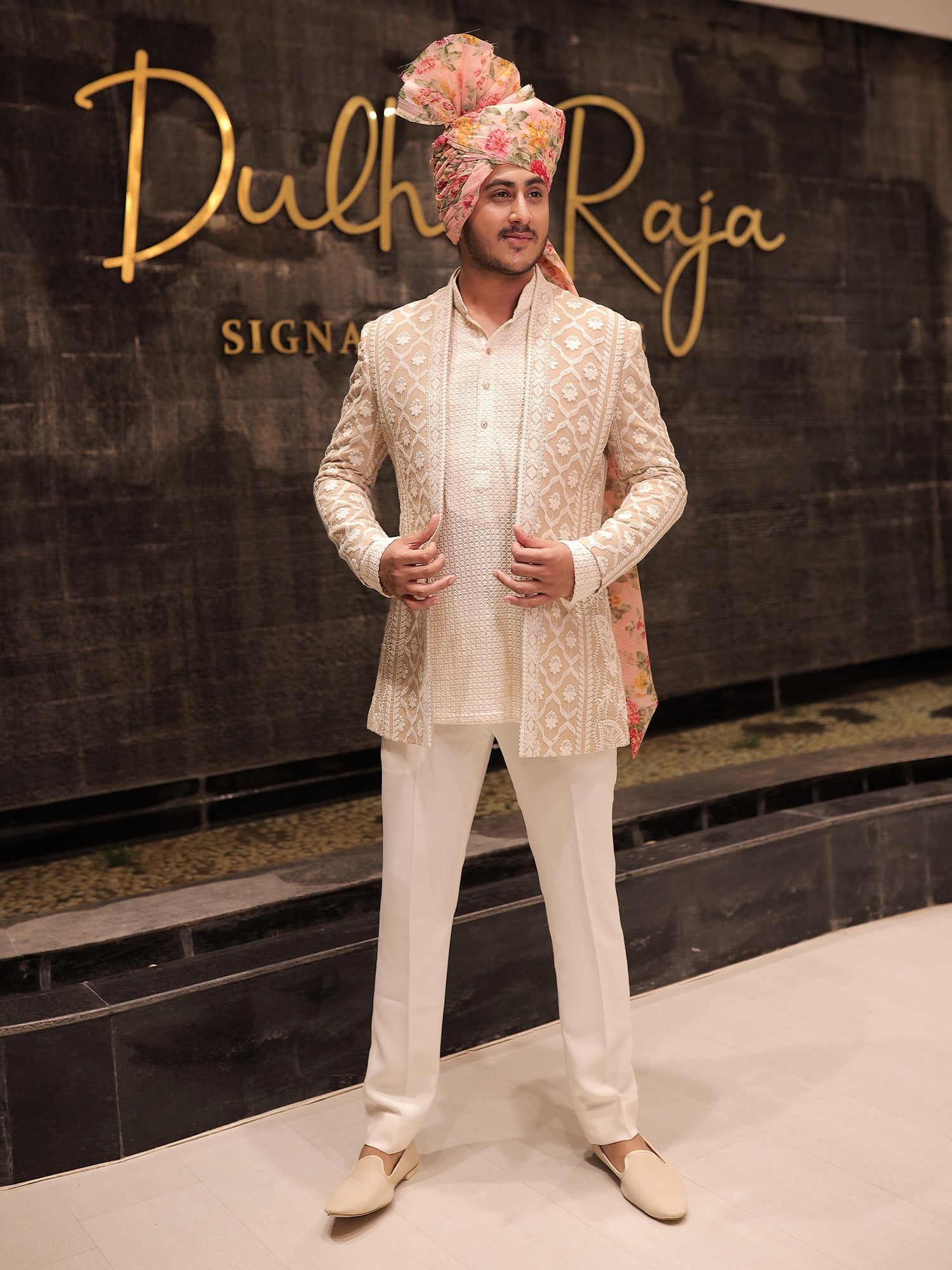 Aadi Off White Indo Wester Suit