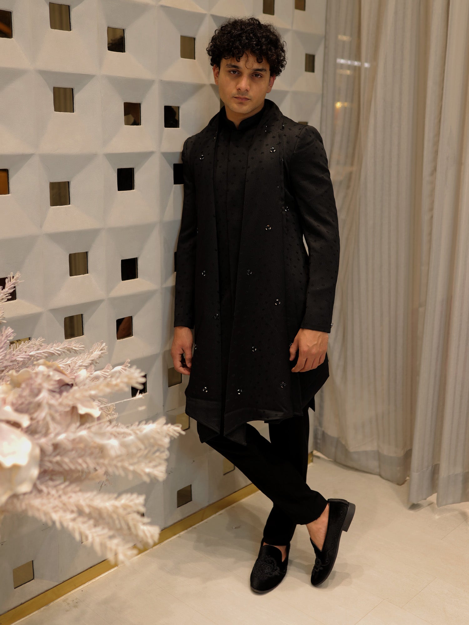 The Black Embellished  Indo-Western