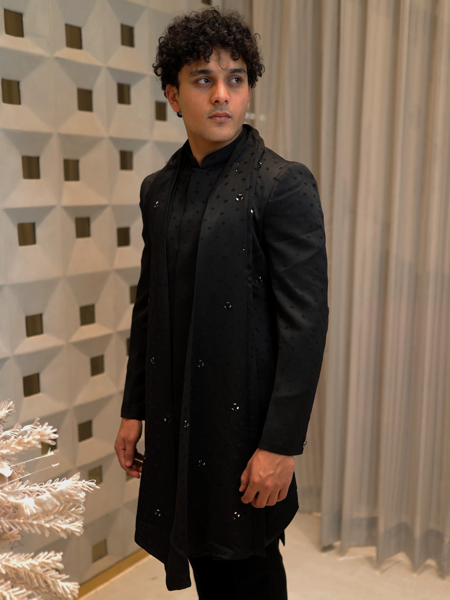 The Black Embellished  Indo-Western