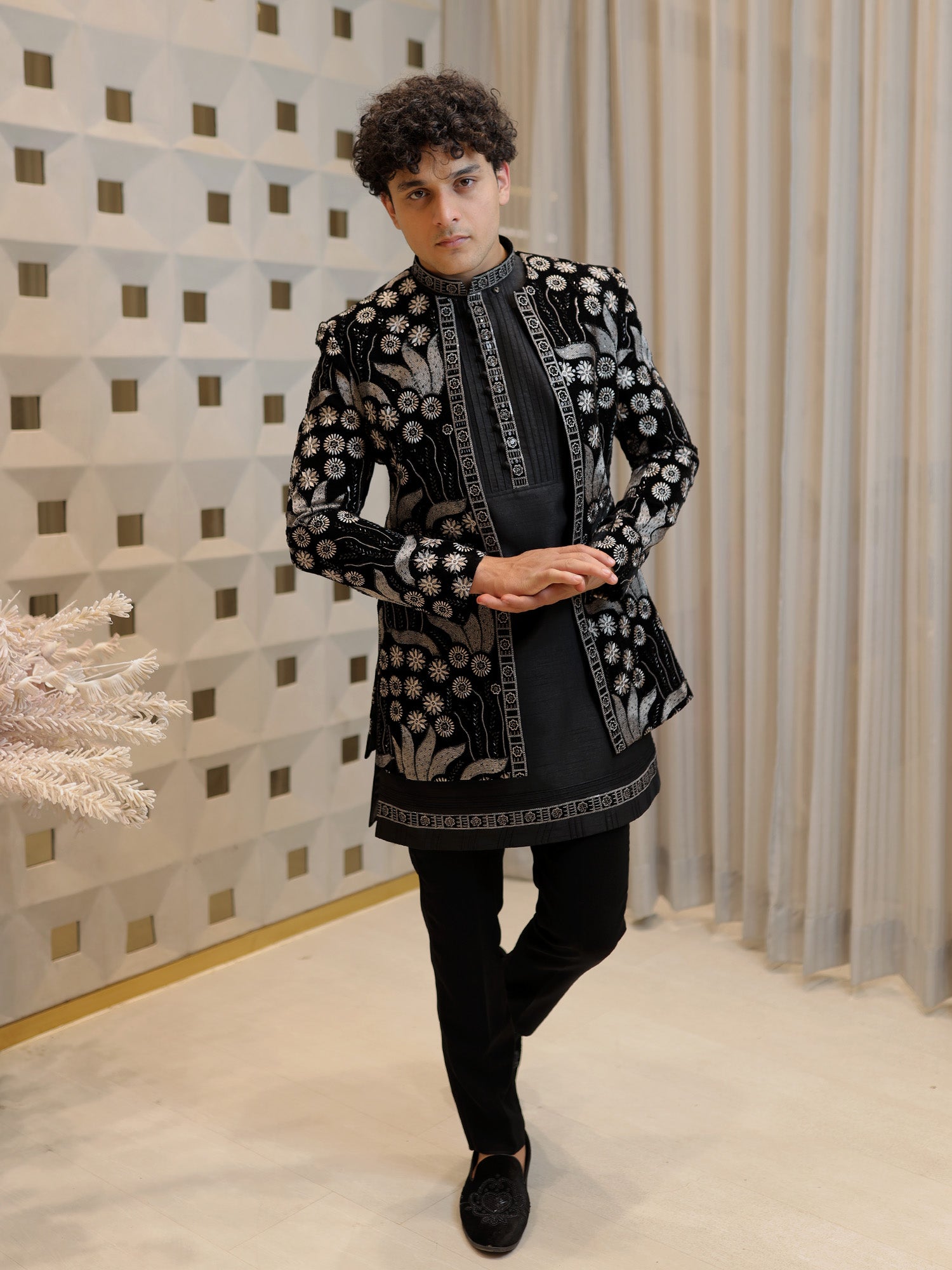 The Charcoal Fleur Reverie Indo-Western