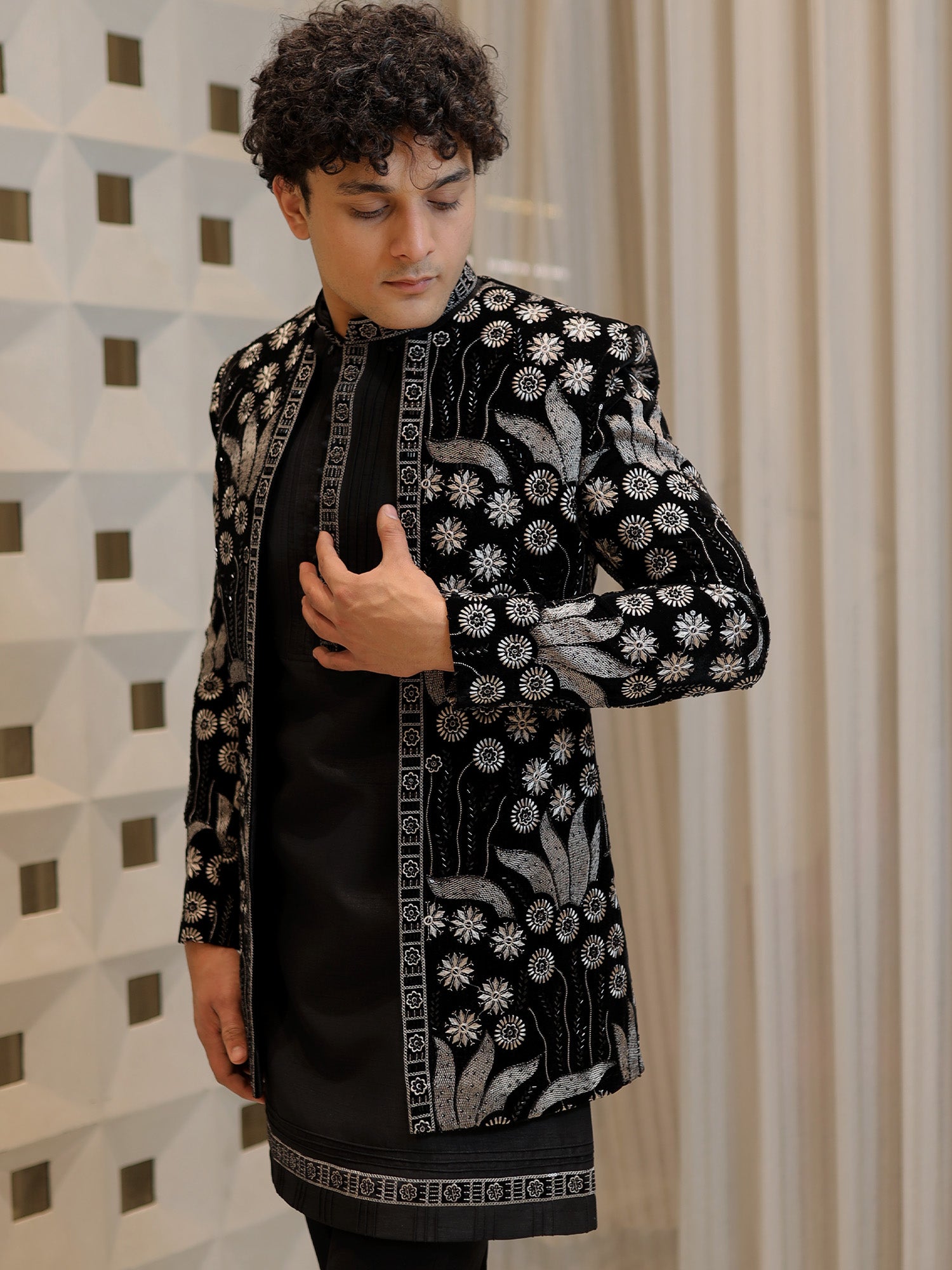 The Charcoal Fleur Reverie Indo-Western