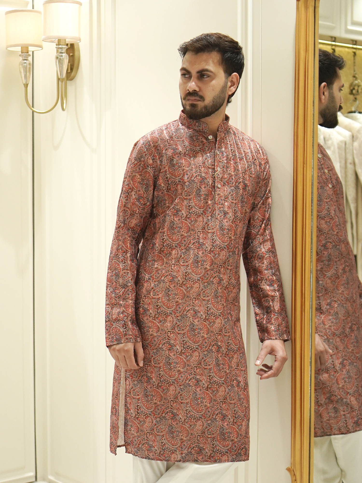 Spiced Coral Kurta Set