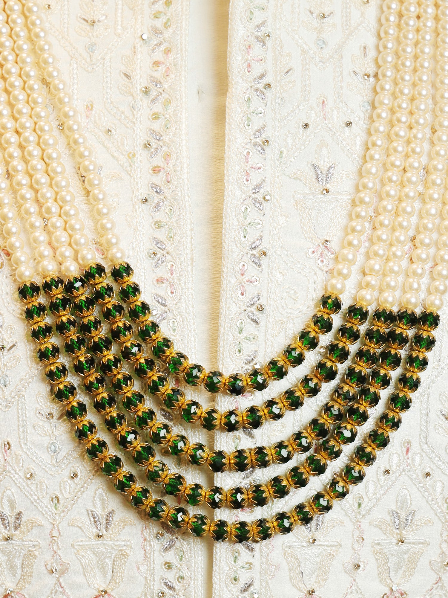 Forest Gem Pearl Harmony Mala