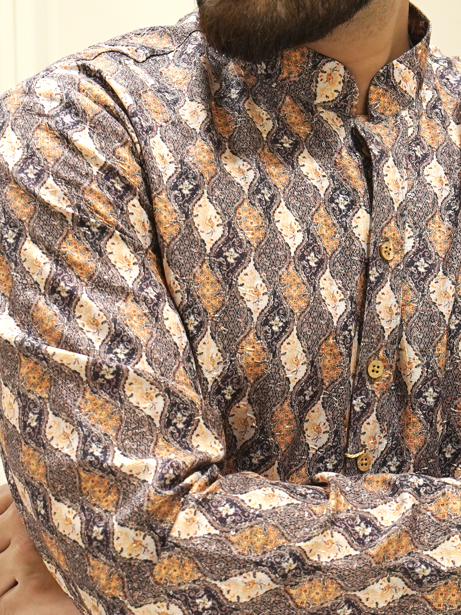 Regal Diamond Weave Jacquard Kurta Set