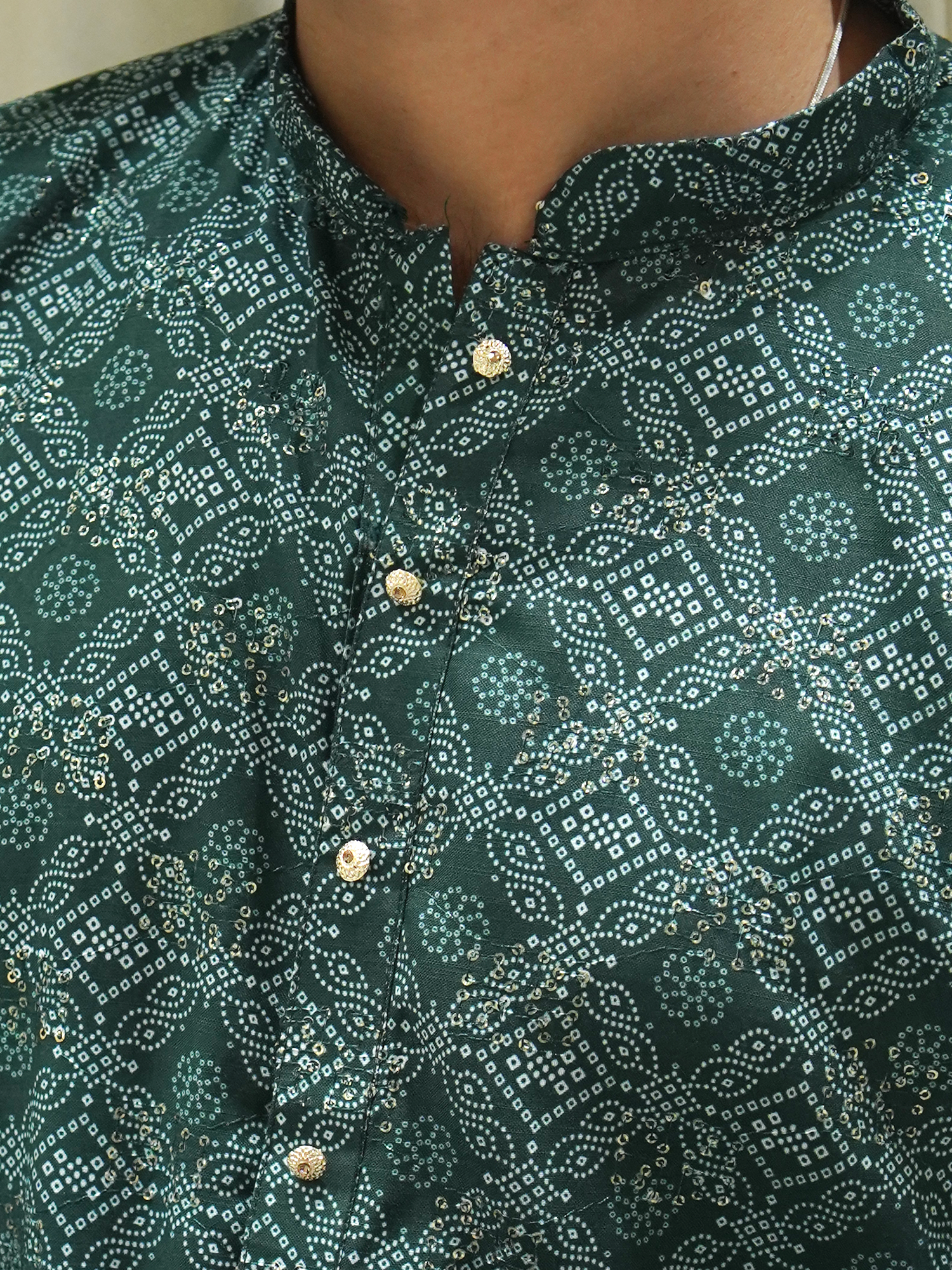 Emerald Lattice Kurta Set