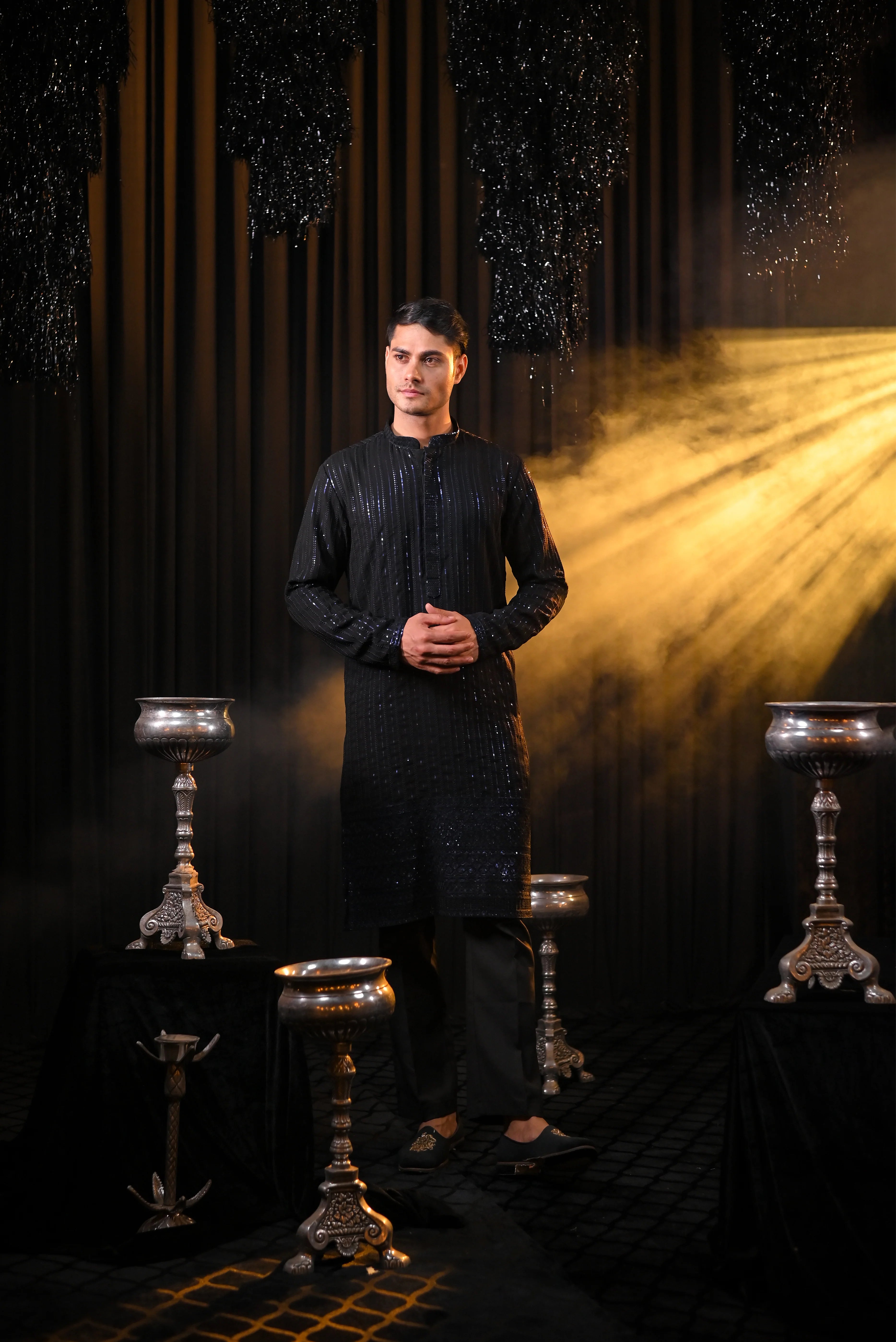 Zenith Elegant Sequined Georgette Kurta Set