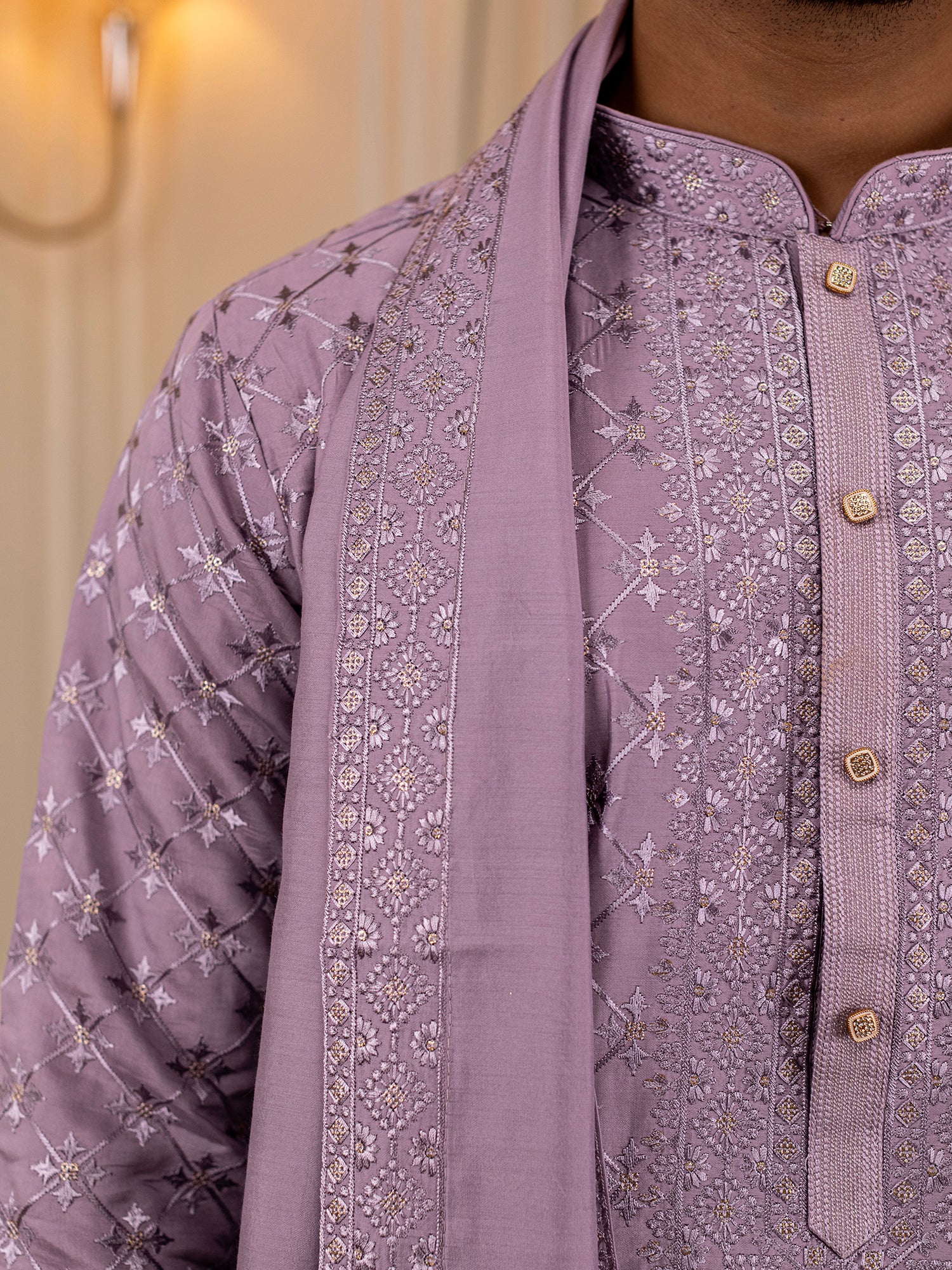 Aarav's Purple Passion Kurta Set