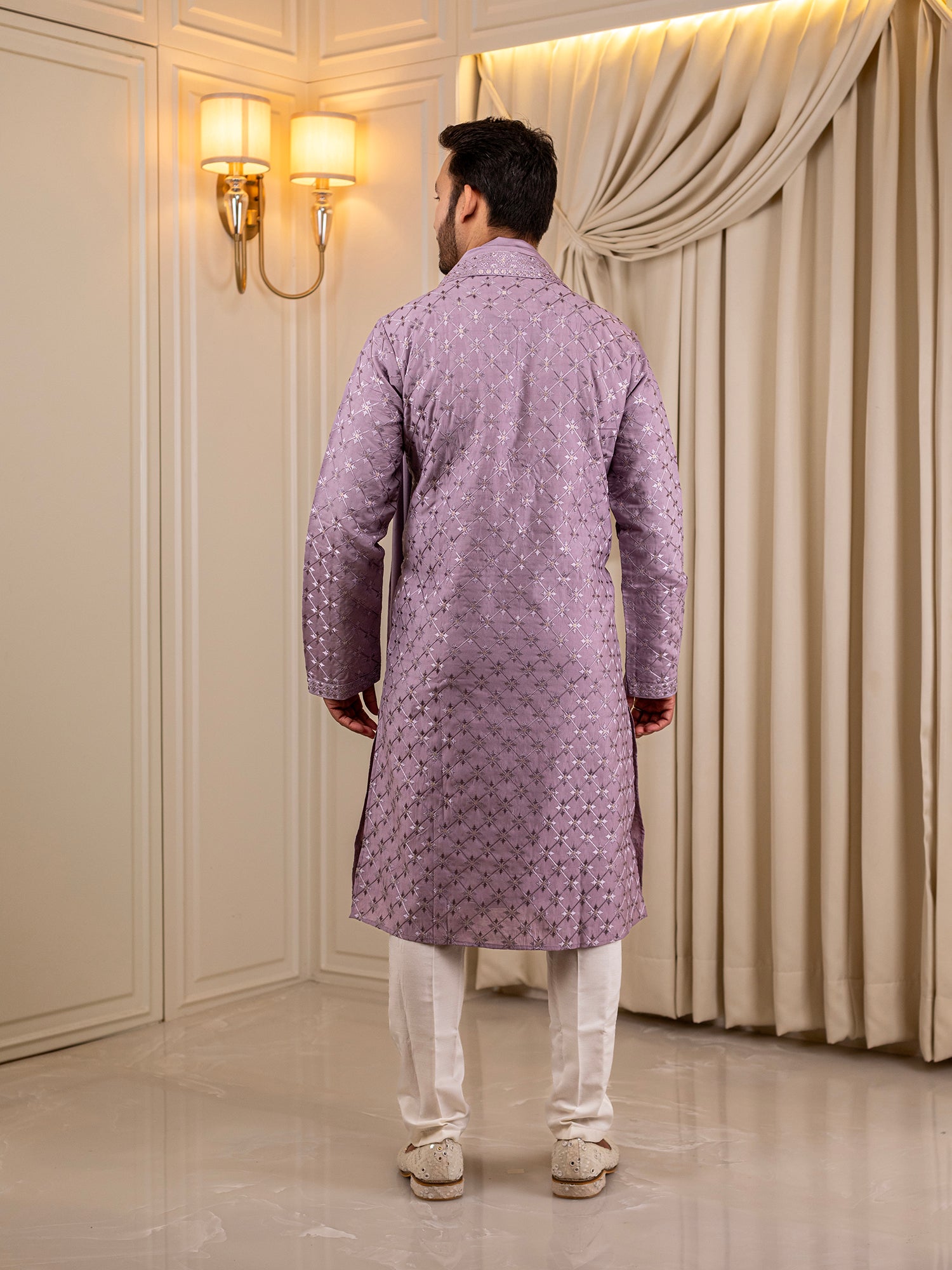 Aarav's Purple Passion Kurta Set