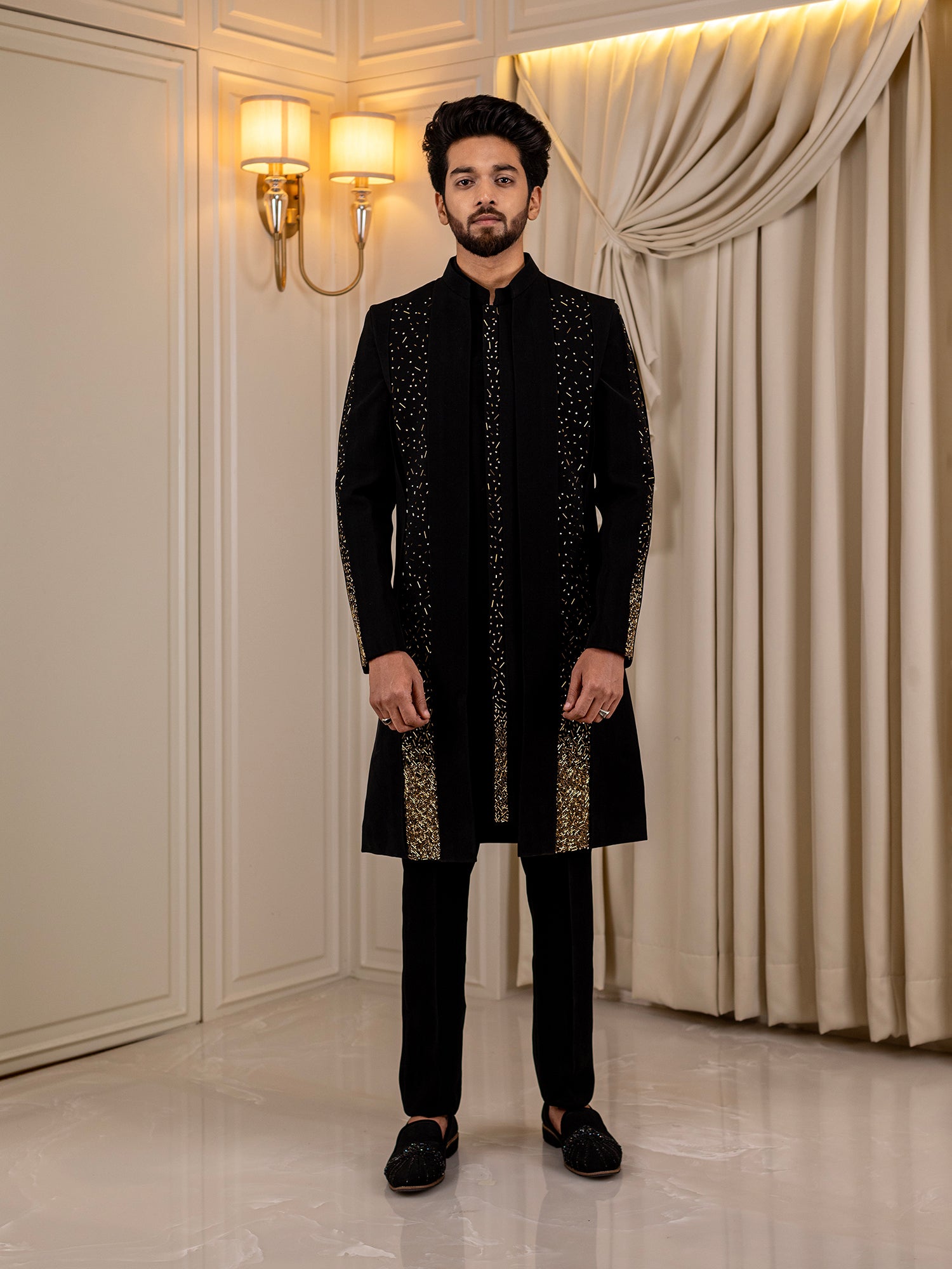 Raven Radiance Indo Wester Suit