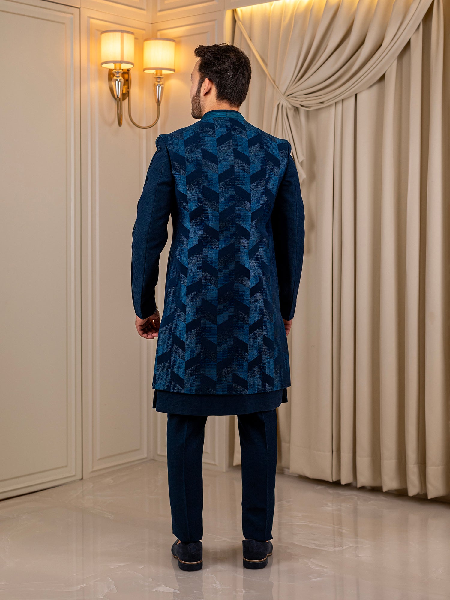 Sapphire Symphony Indo Wester Suit