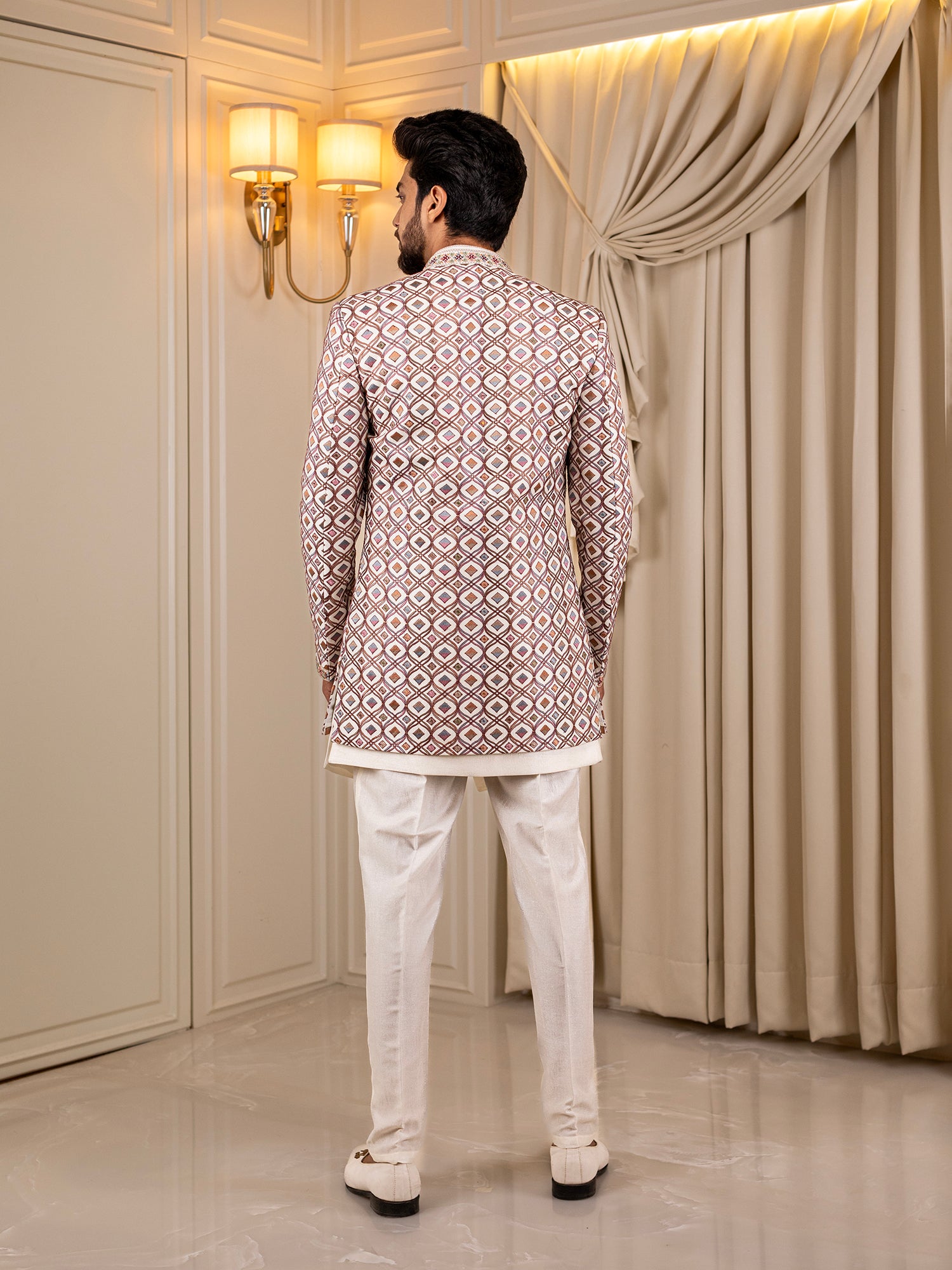 Alabaster Aura  Indo Wester Suit