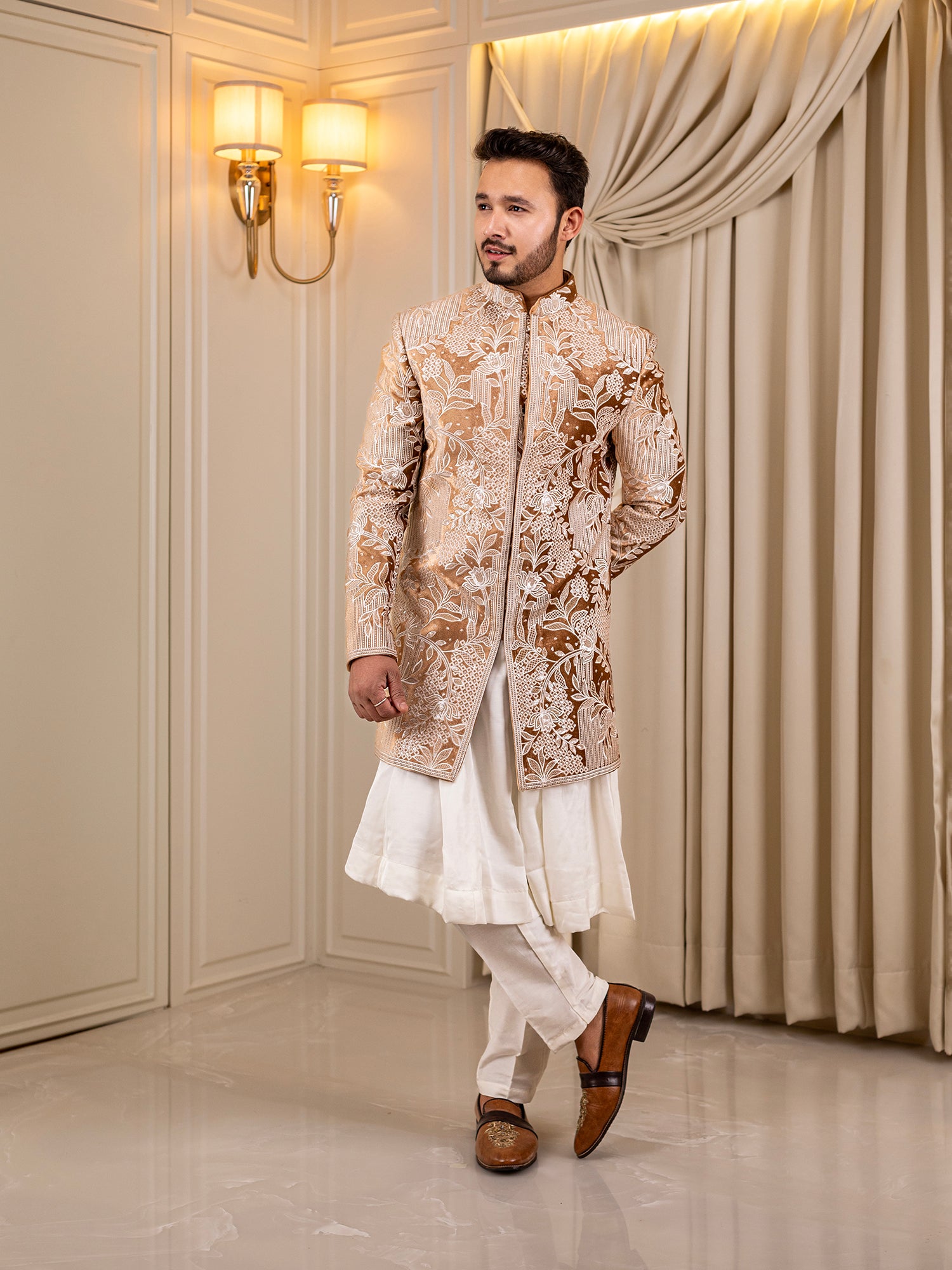 Crystal Cascade Indo Western Suit