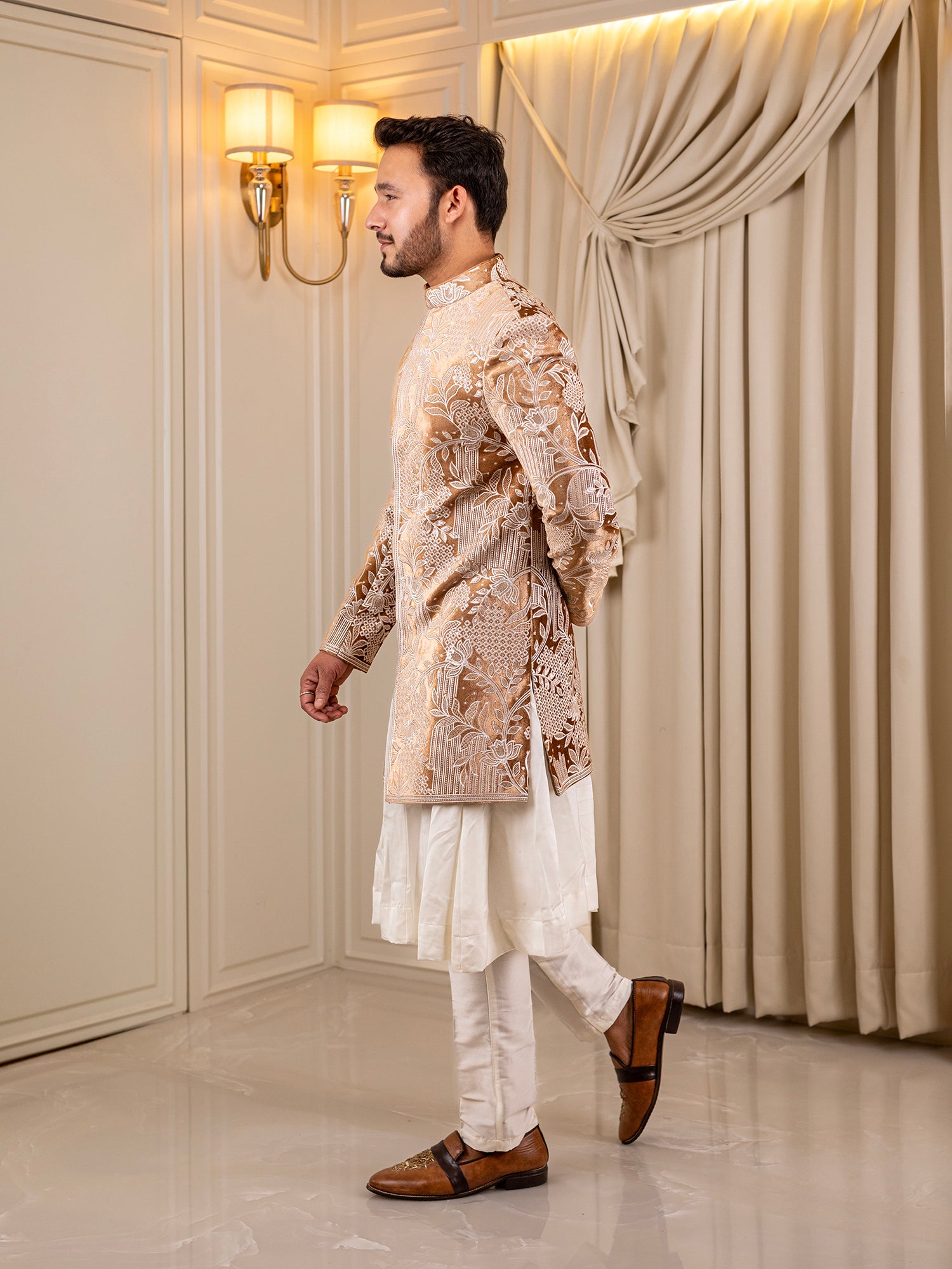 Crystal Cascade Indo Western Suit