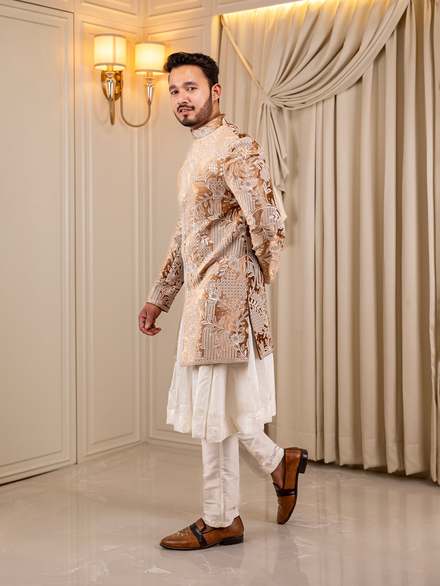 Crystal Cascade Indo Western Suit