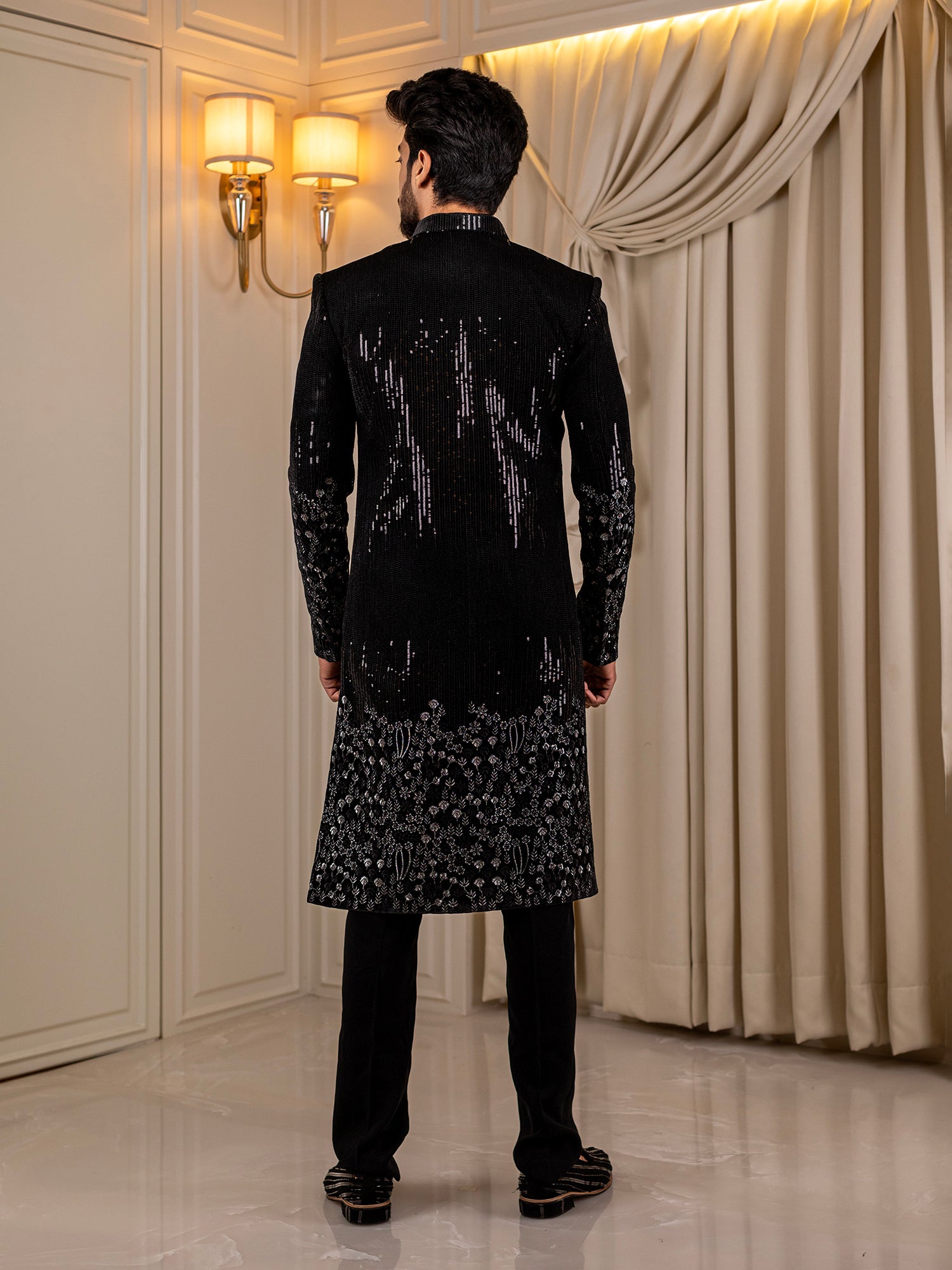 Charcoal Cascade Glamour Suit