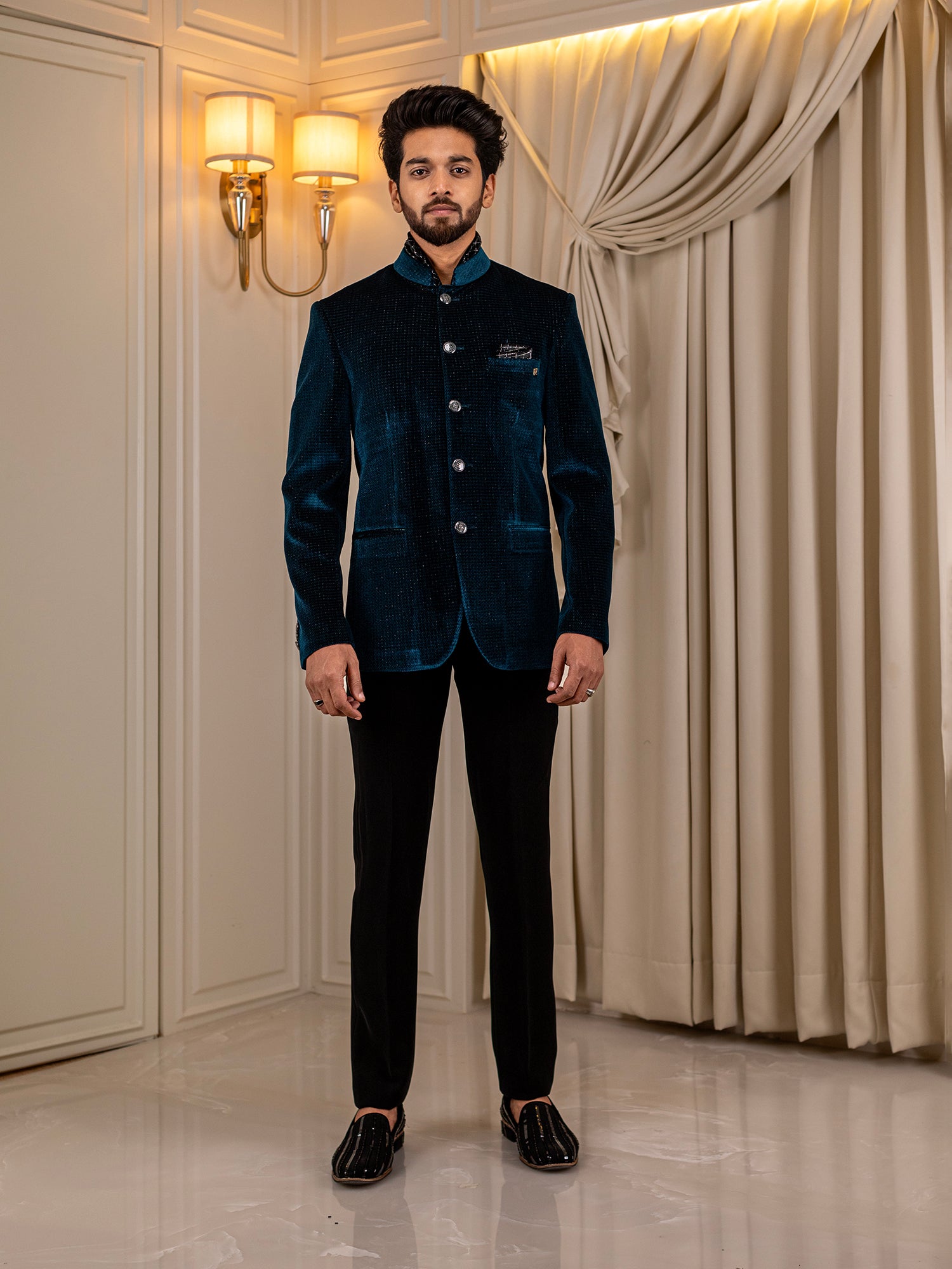 Regal Noir Charm Jodhpuri Suit