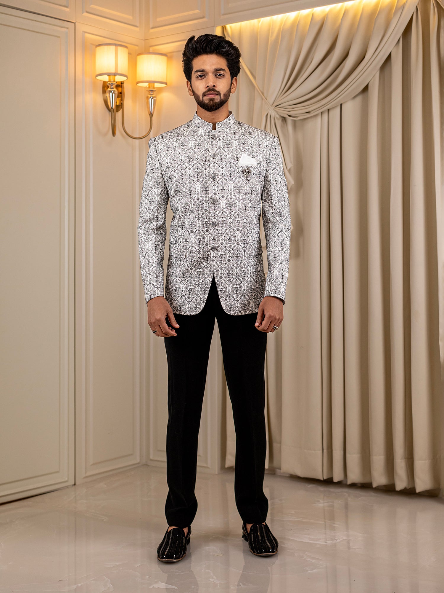 White Whisper Jodhpuri Suit