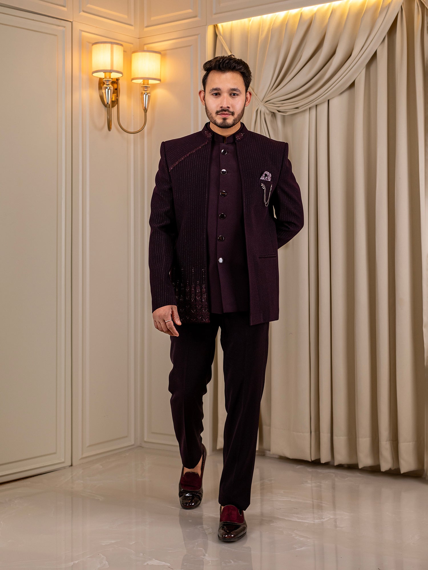 Imperial Ink Fusion Jodhpuri Suit