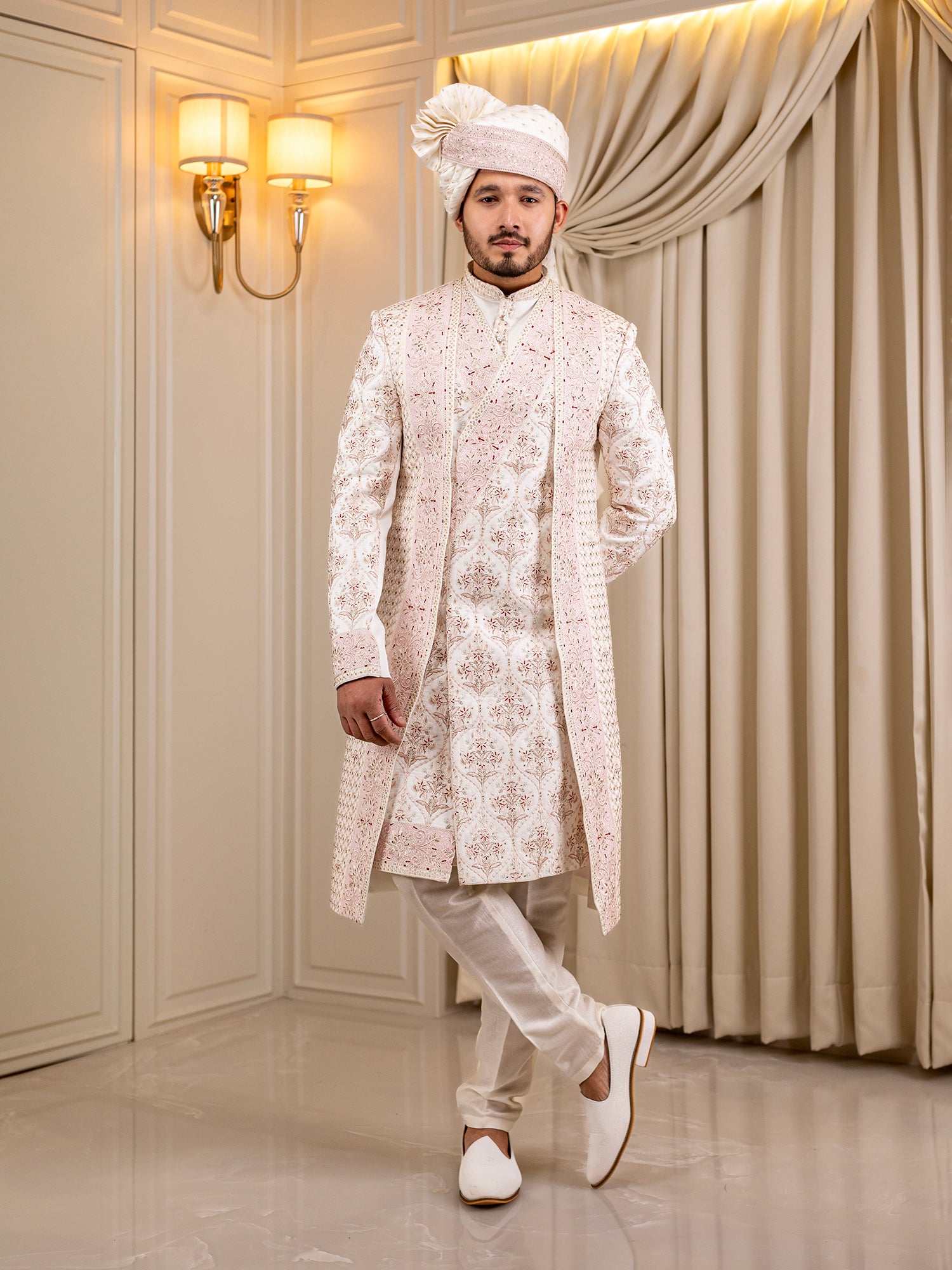 Aaradhya's Arctic Aura Sherwani