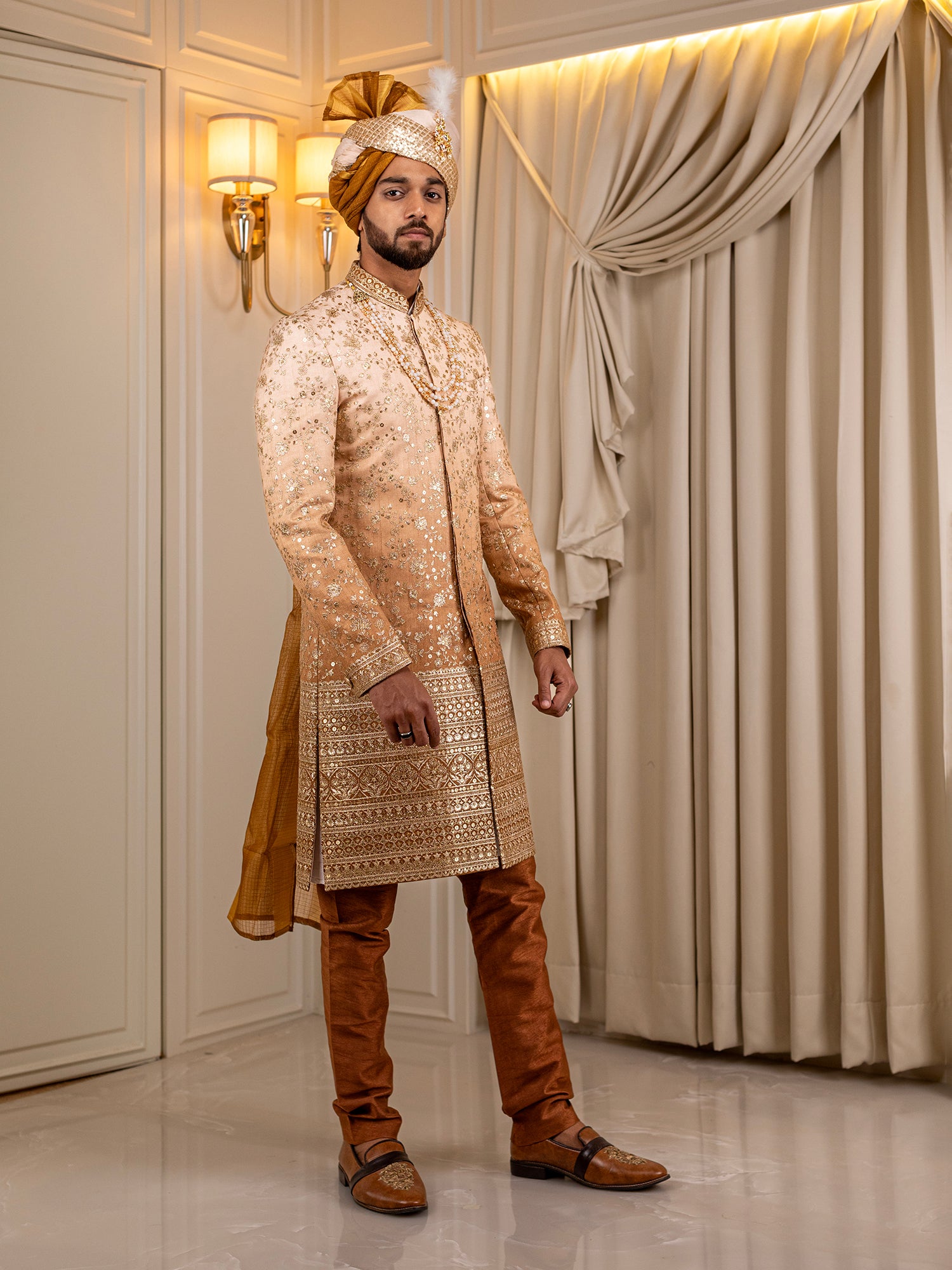 Tangerine Twilight Sherwani