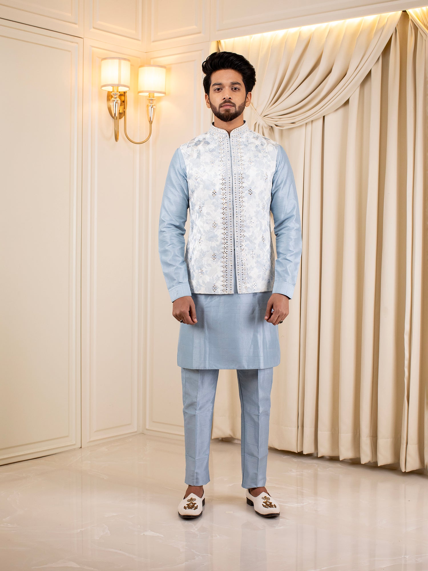 Aadi's Angelic Aura Kurta Pajama with Jacket