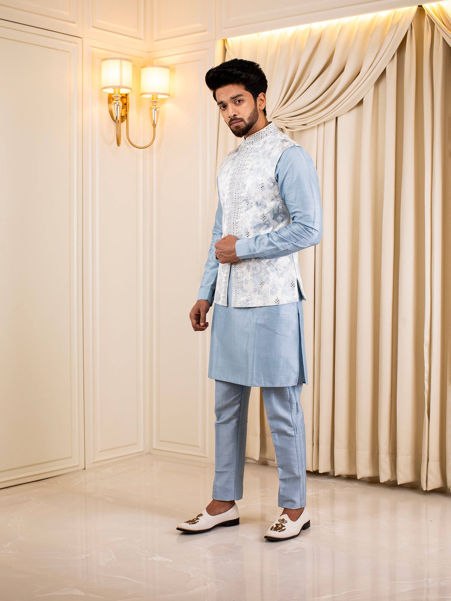 Aadi's Angelic Aura Kurta Pajama with Jacket