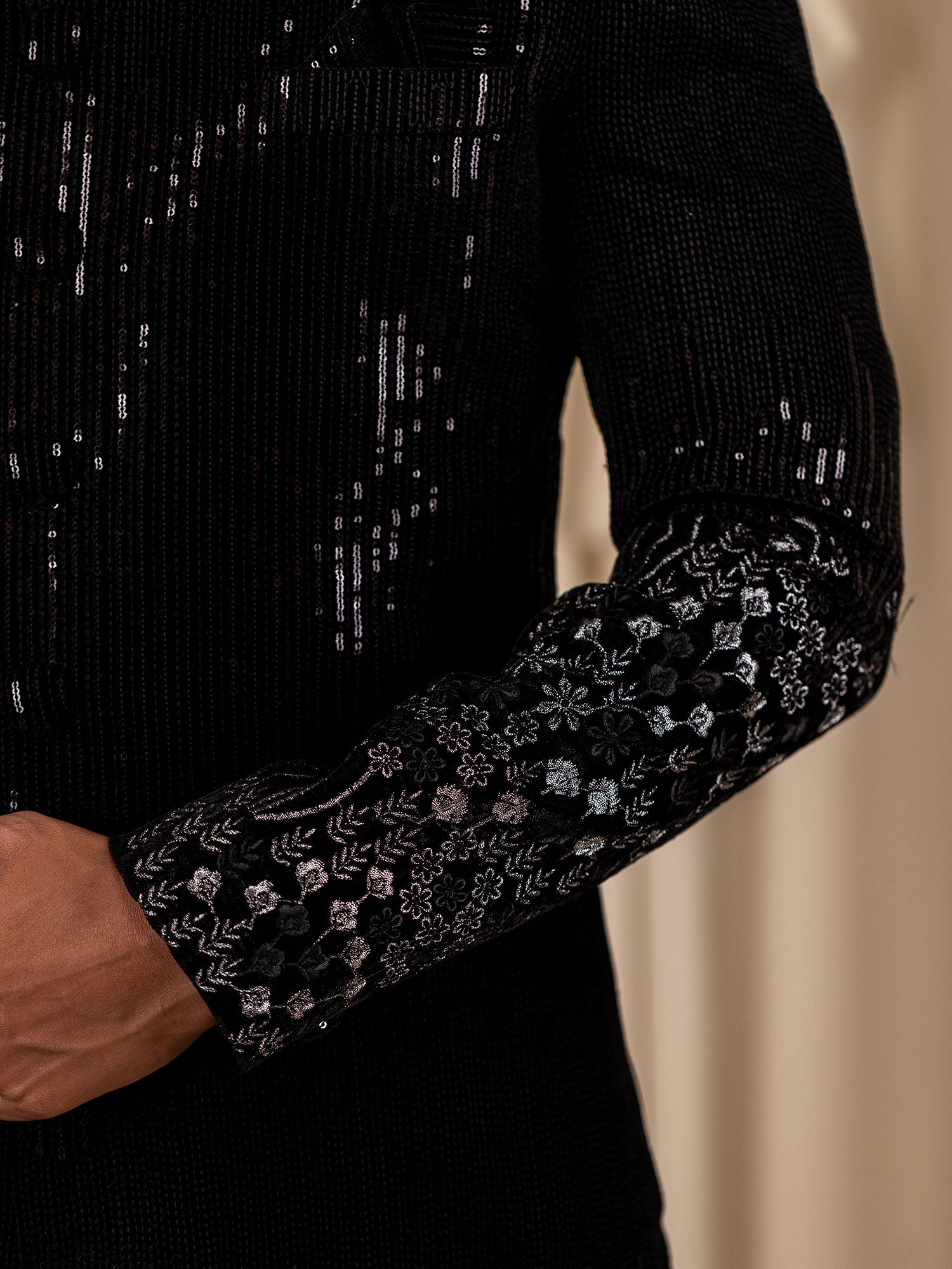 Charcoal Cascade Glamour Suit