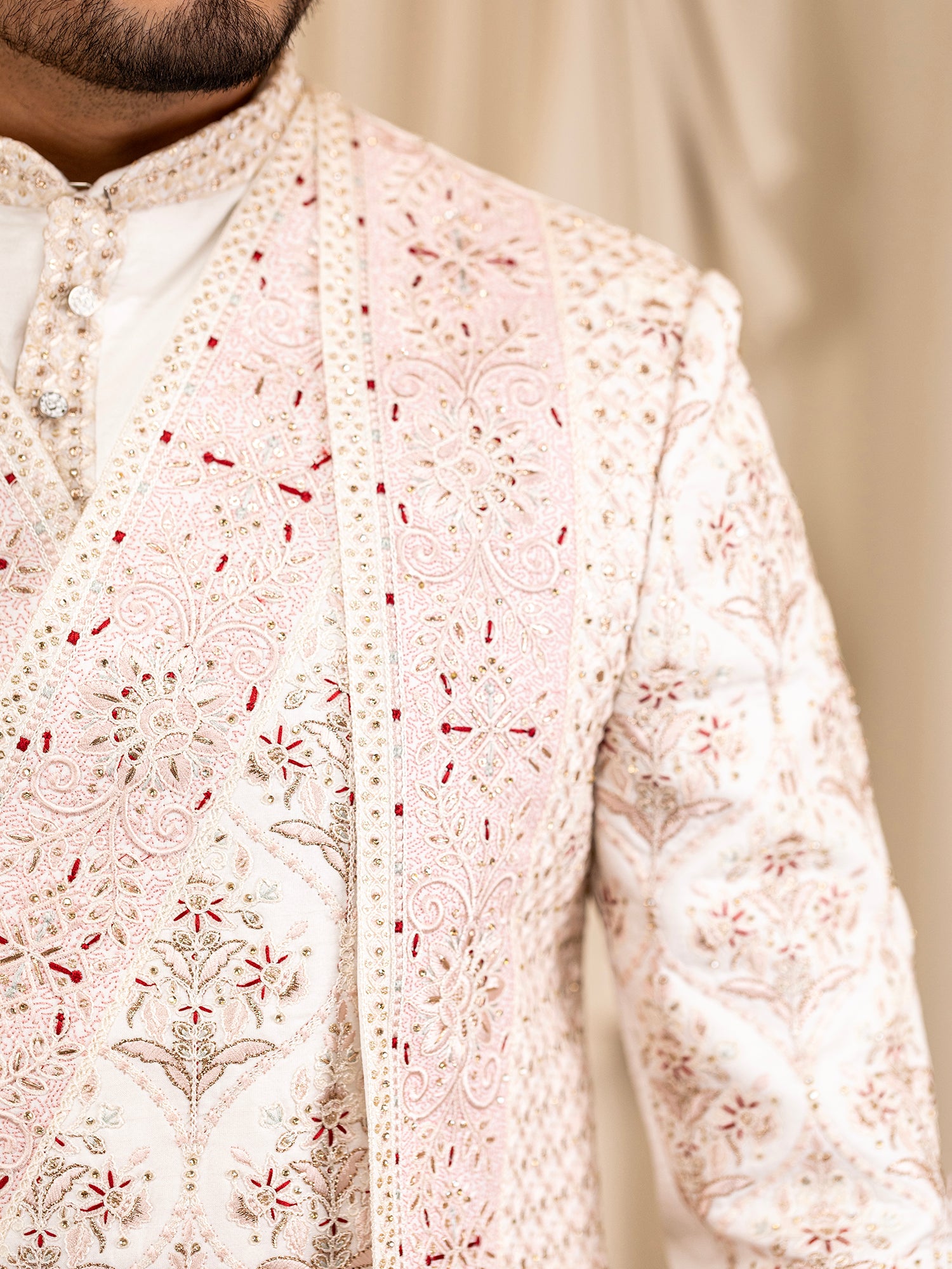 Aaradhya's Arctic Aura Sherwani