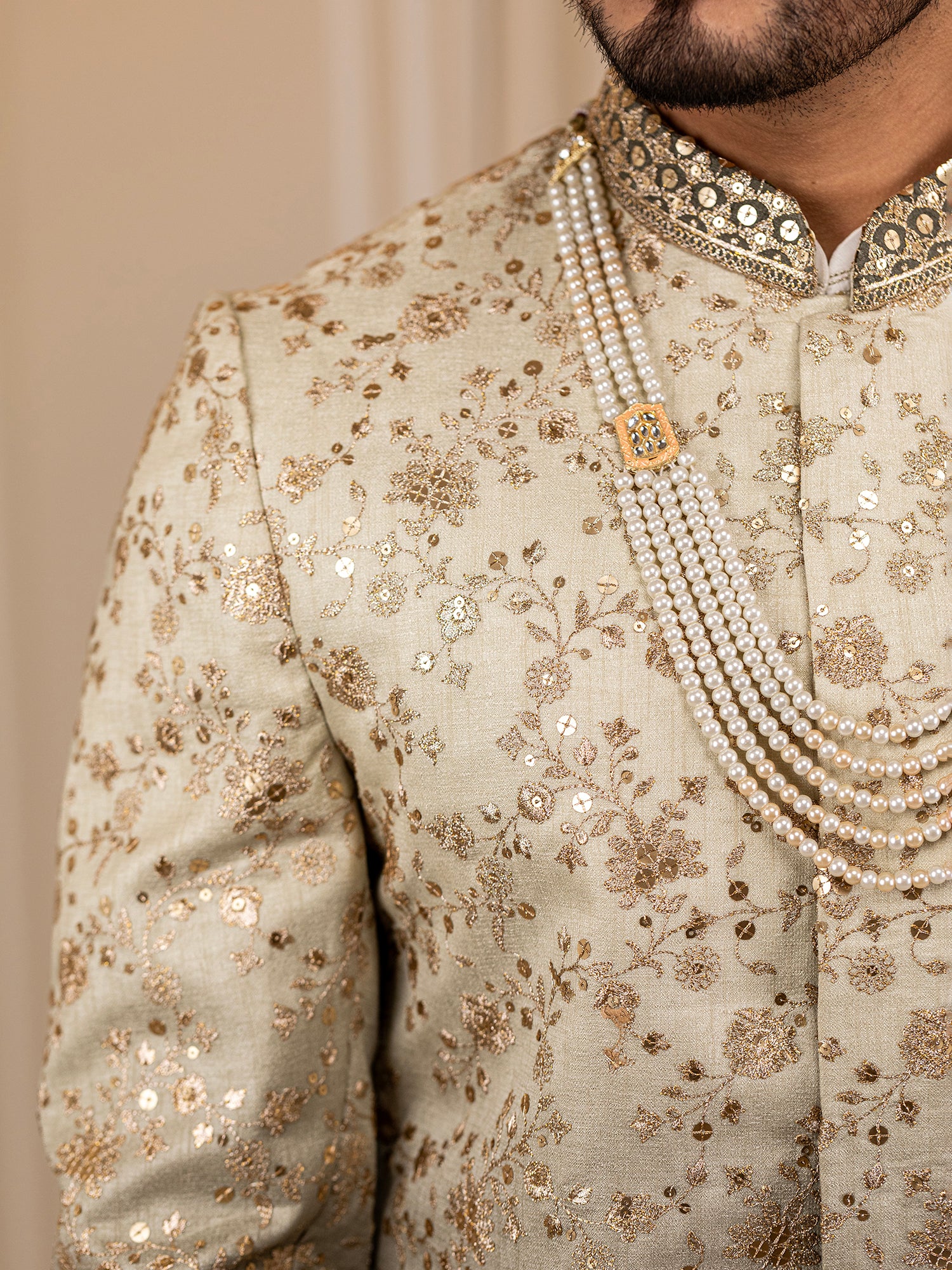 Emerald Elegance Sherwani