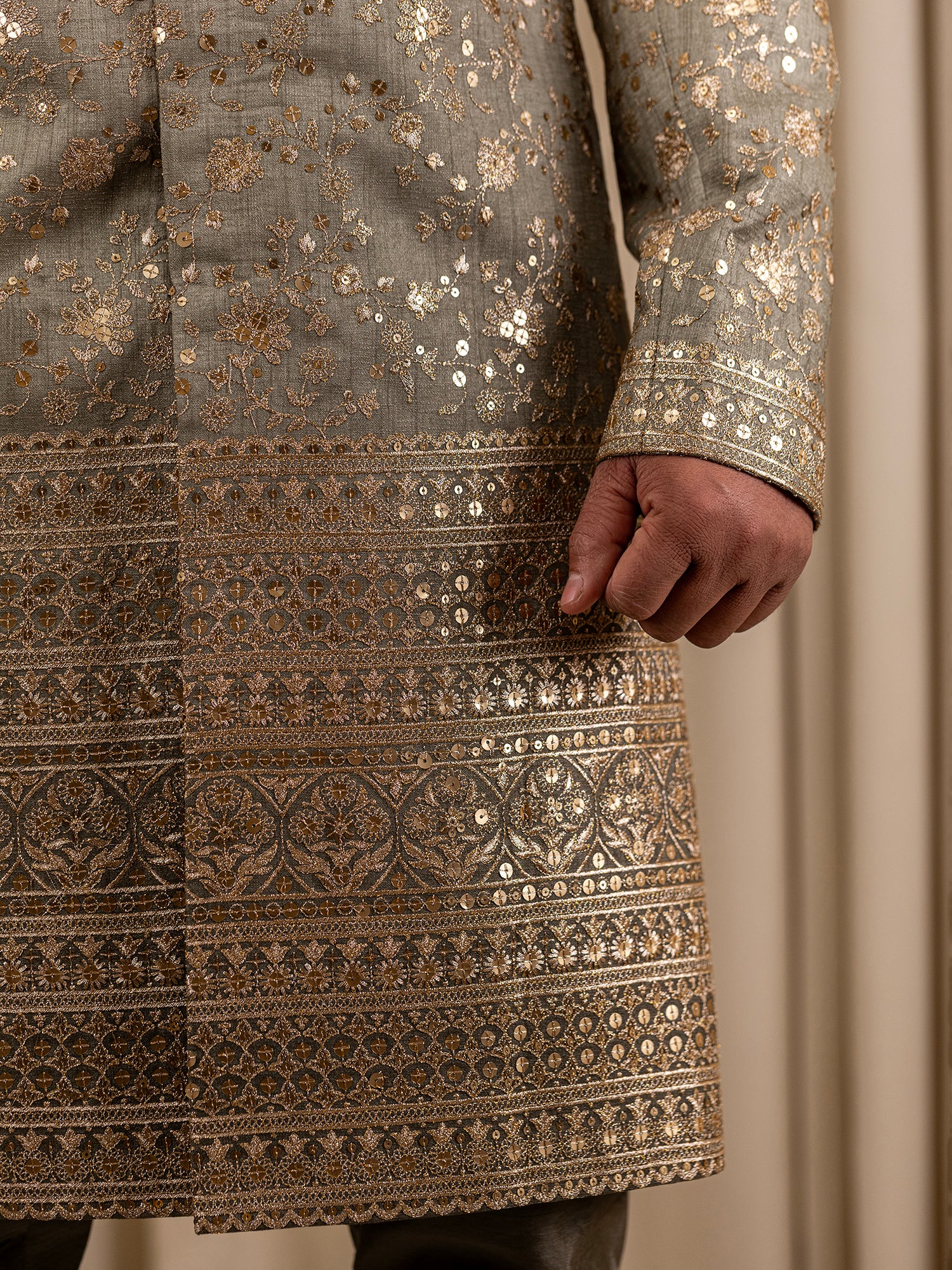 Emerald Elegance Sherwani