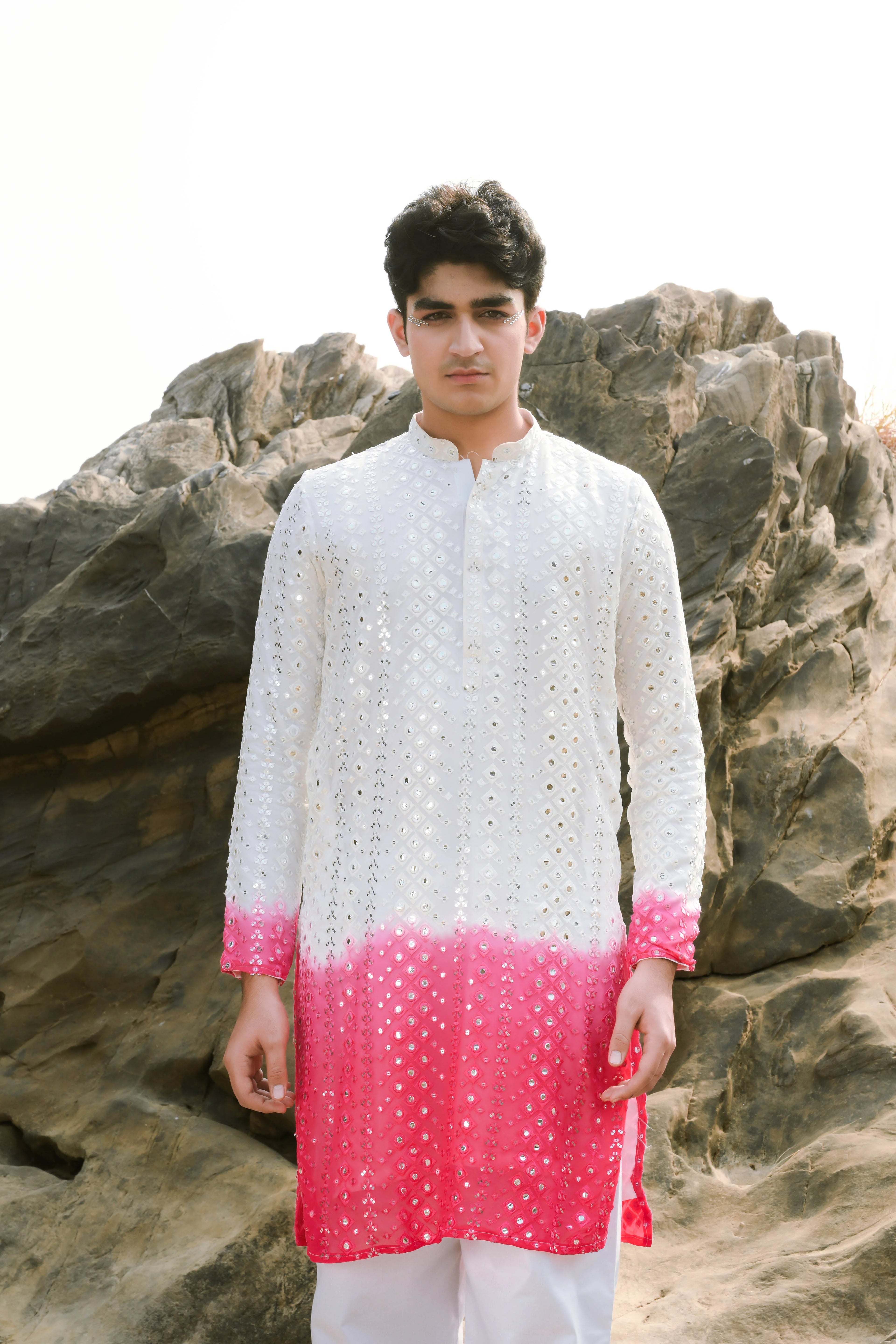 Charm ombre pink Kurta Set