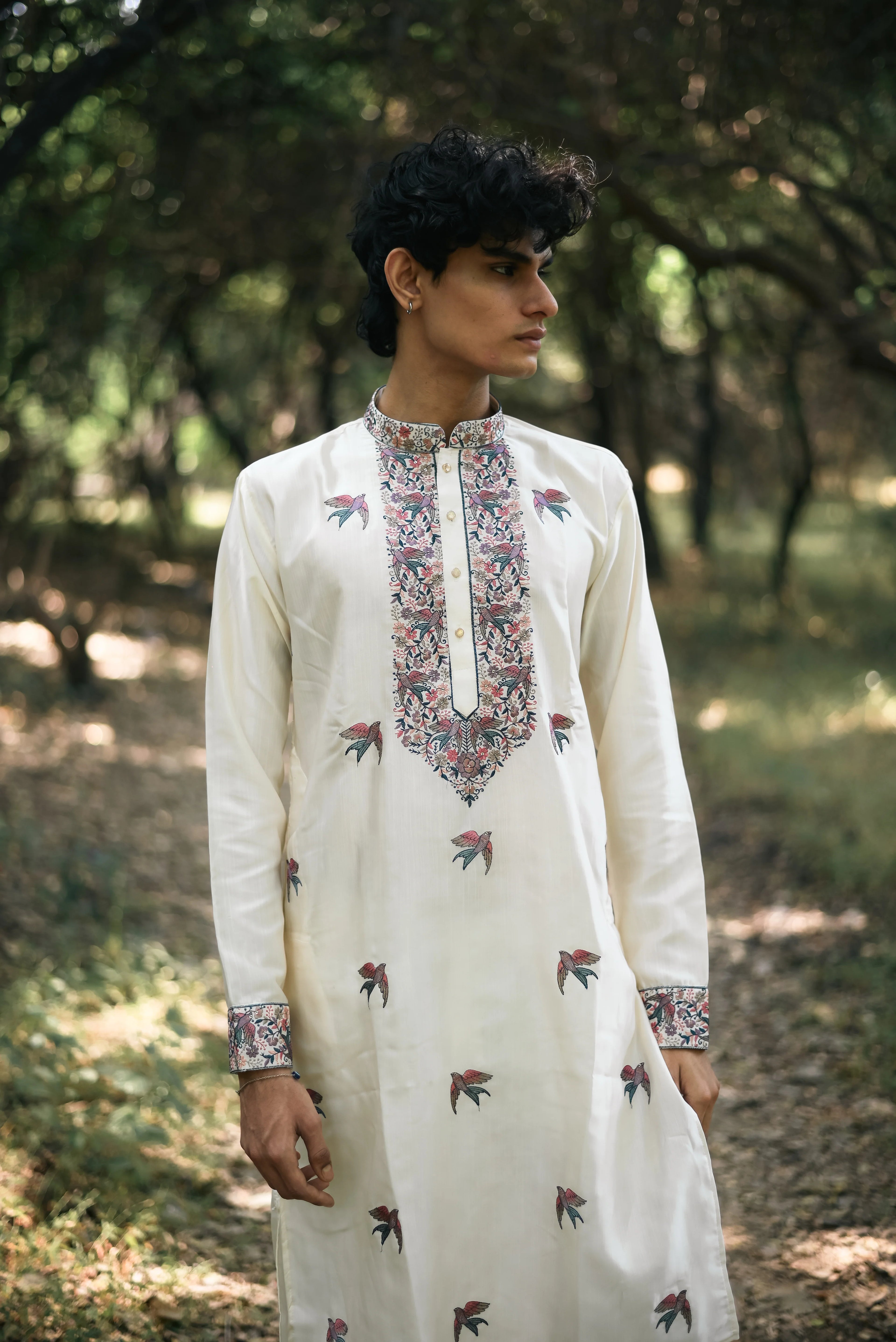Bloom White Kenzo Festive Kurta Set