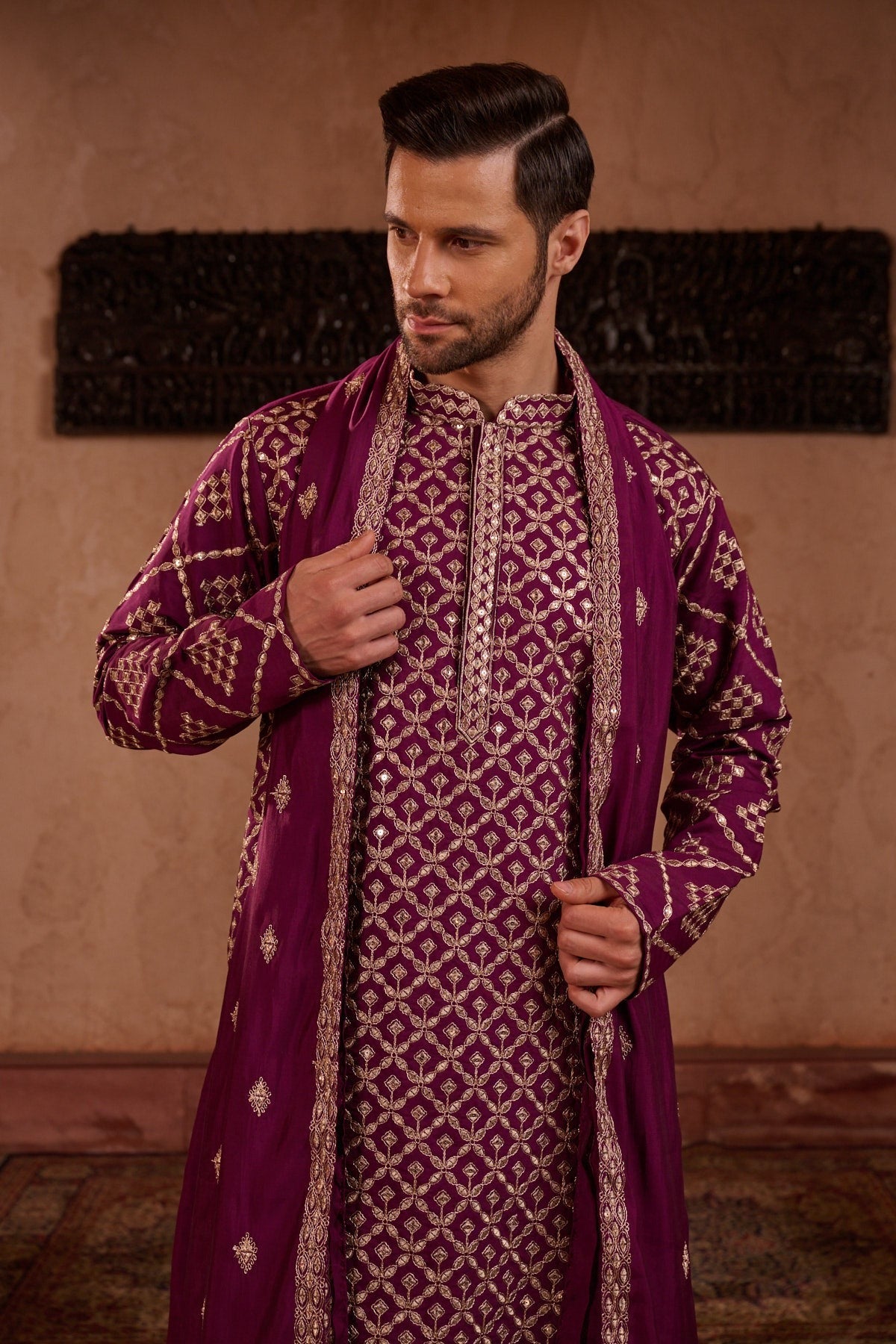 Purple Festive Kurta Set