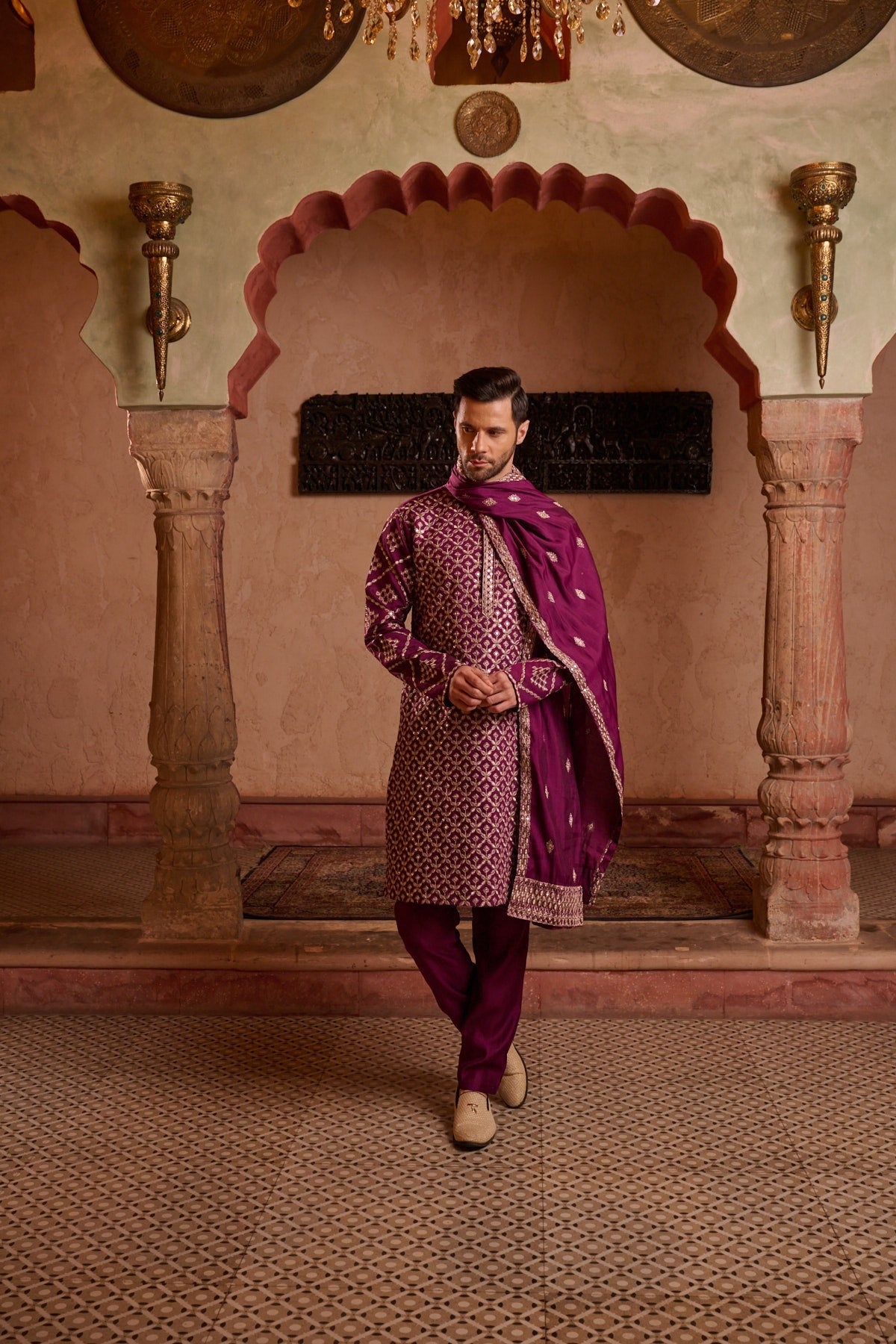 Purple Festive Kurta Set