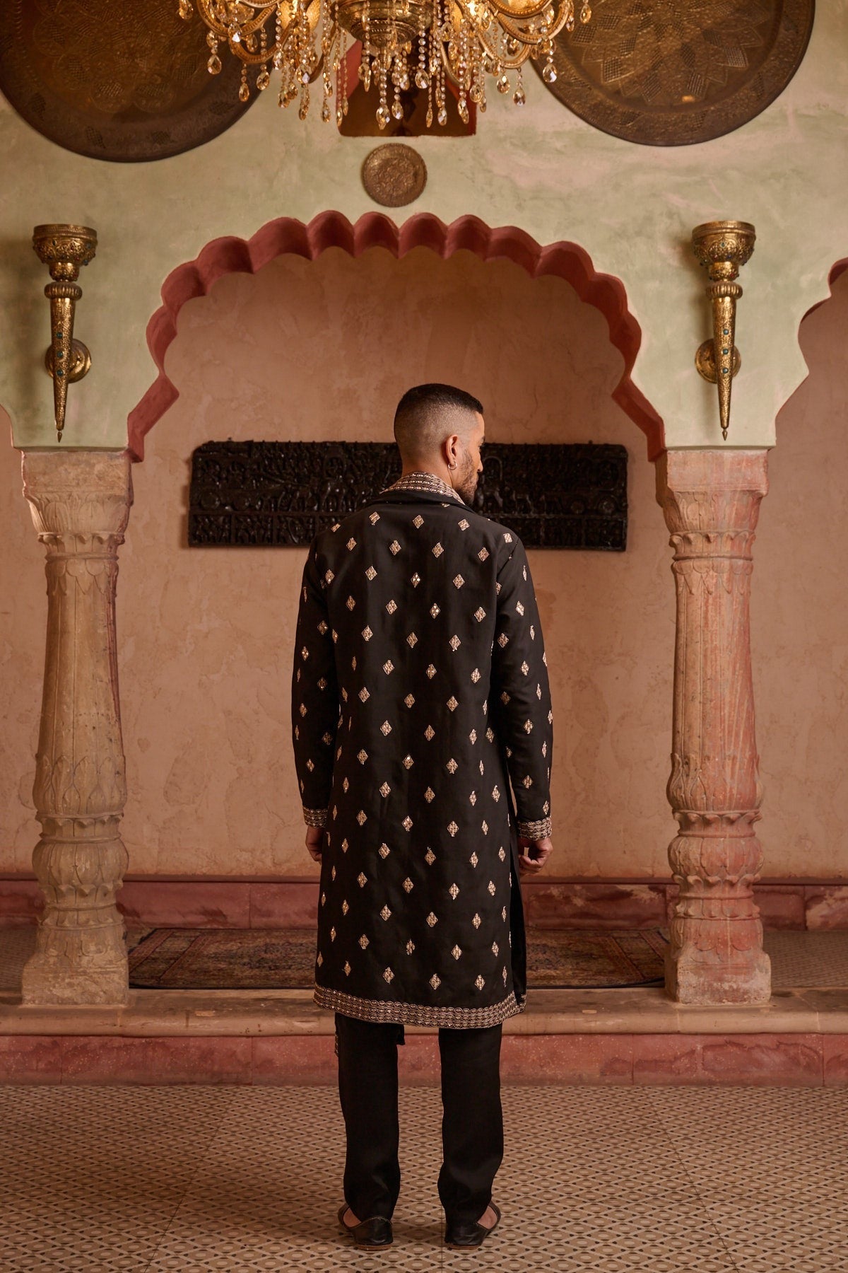 Black Festive Kurta Set