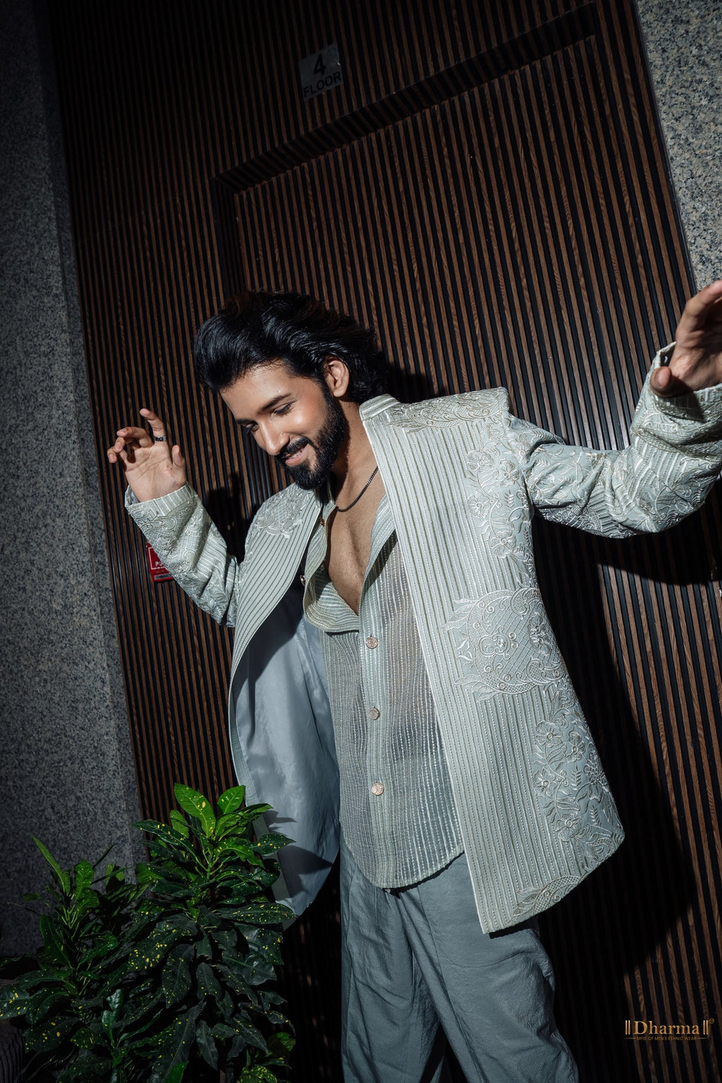 Chandni sage indo western full look for groom - design 10031