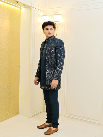 Azure Avant-Garde Jodhpuri Suit