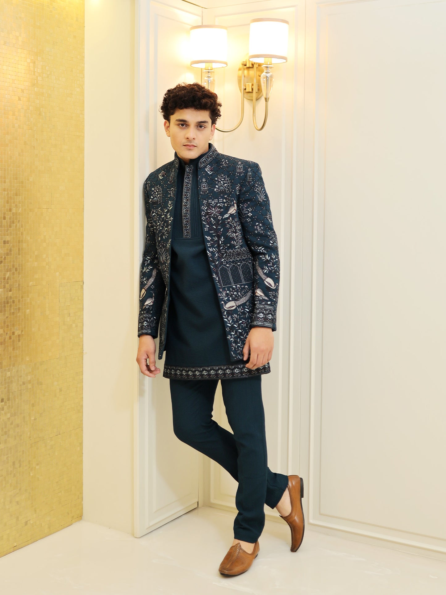 Azure Avant-Garde Jodhpuri Suit