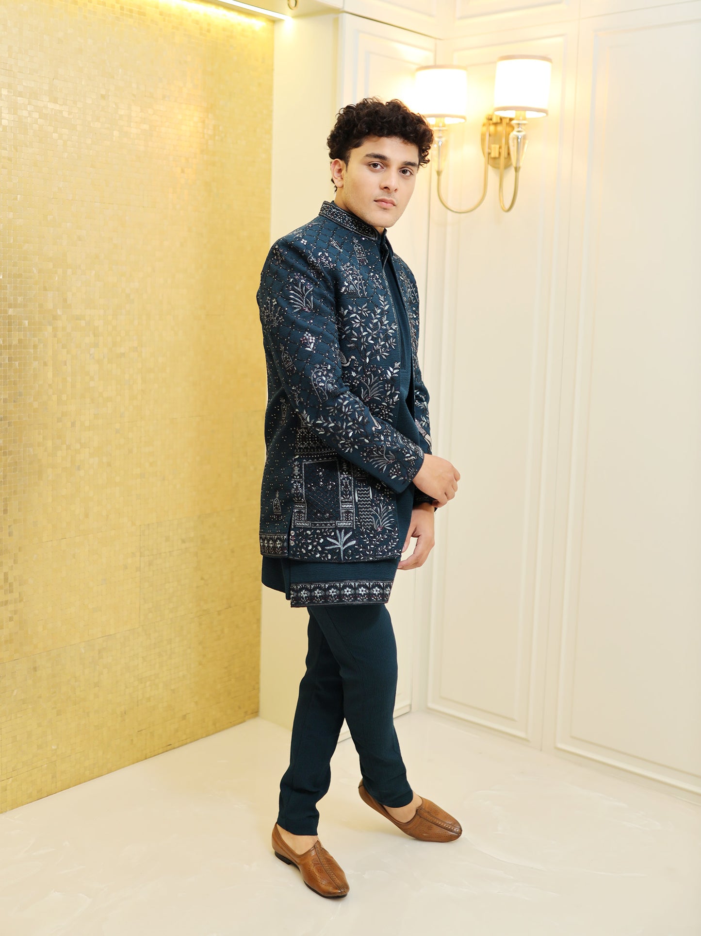 Azure Avant-Garde Jodhpuri Suit