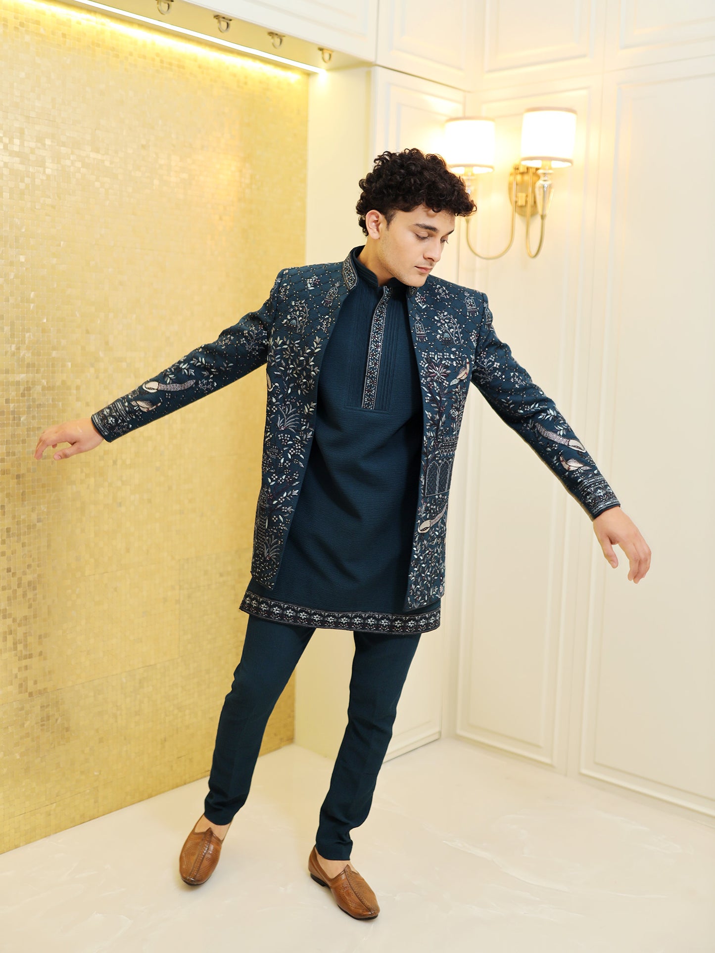 Azure Avant-Garde Jodhpuri Suit