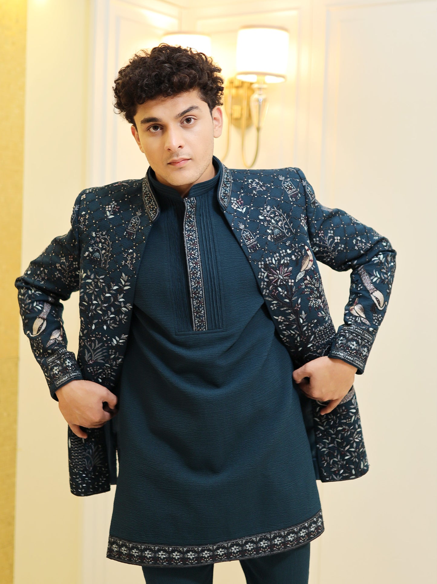 Azure Avant-Garde Jodhpuri Suit