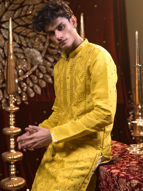 Ankit's Canary Charm Kurta Pajama