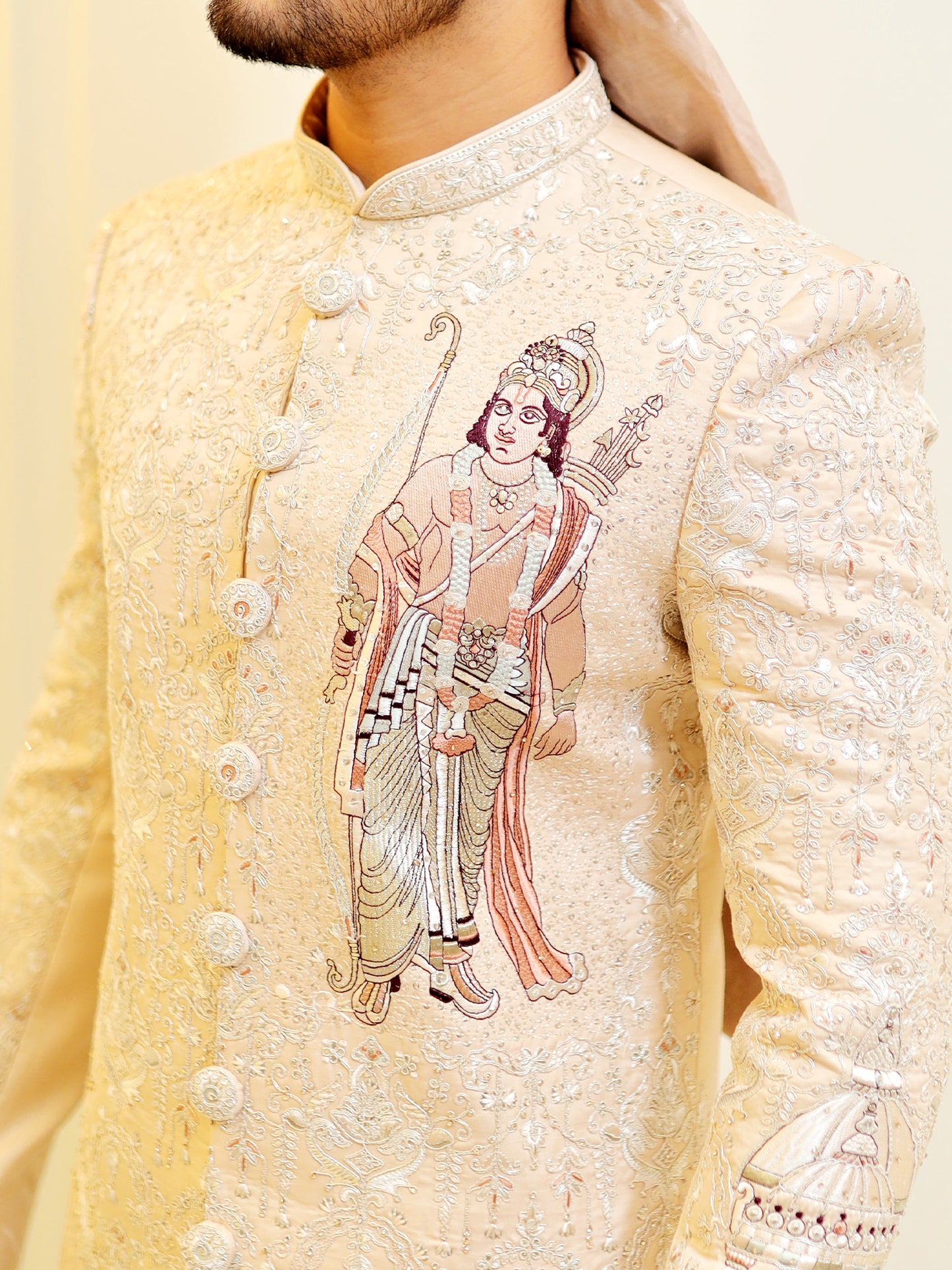 Ethereal Pearl Prince Sherwani