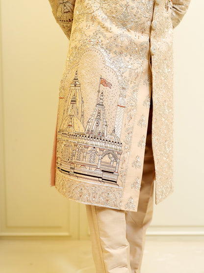 Ethereal Pearl Prince Sherwani