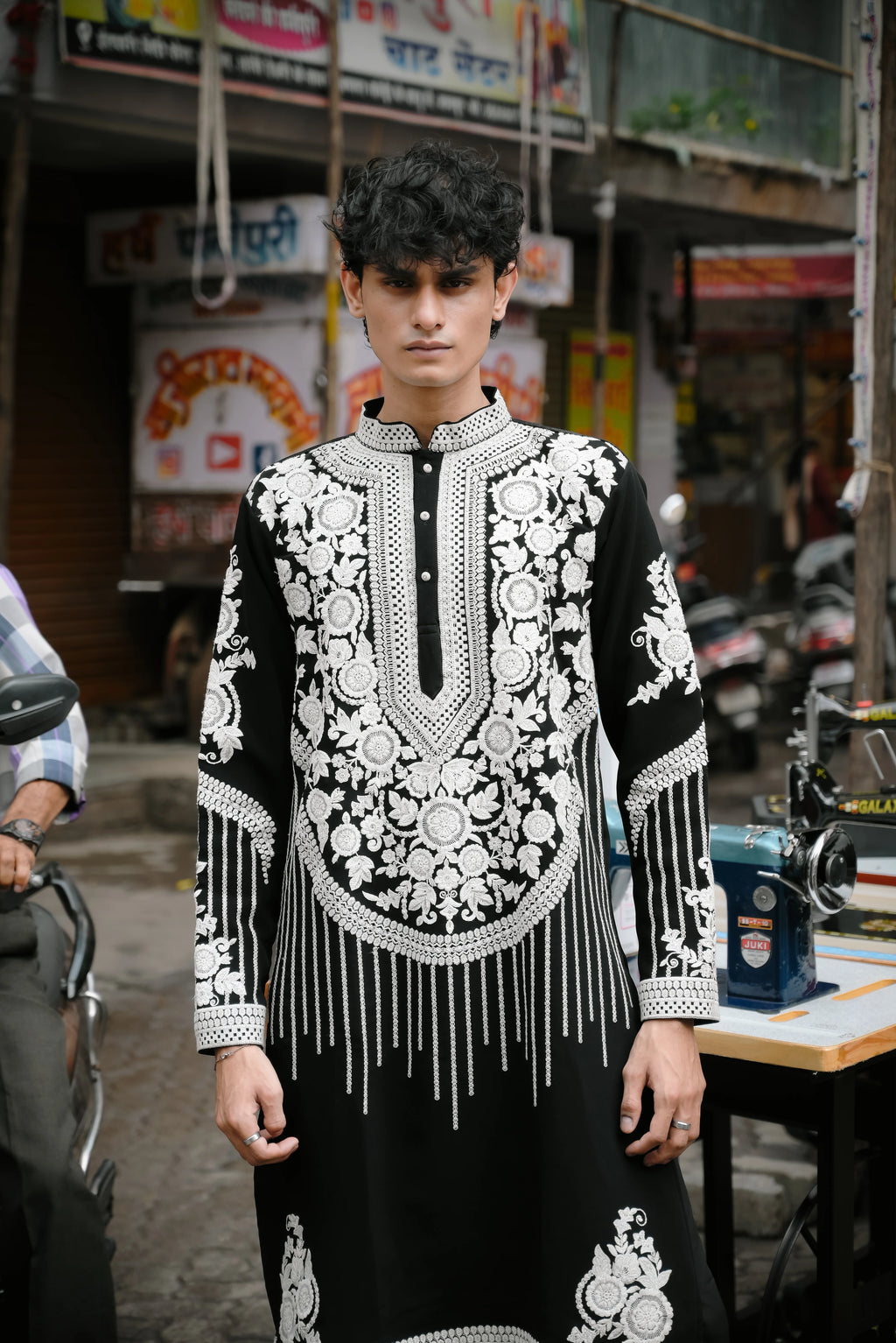 Allure Black Embroidery Kurta Set