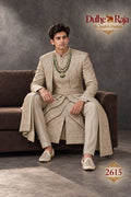 Pista sage open wedding sherwani - Dulhe Raja Bhopal design 2615-PISTA